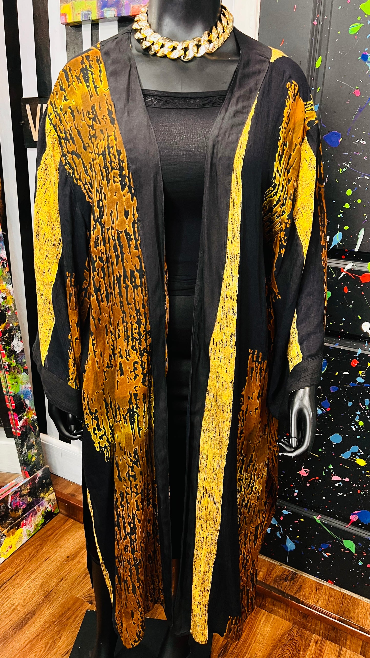 Vintage Abstract Duster (OS) up to 18