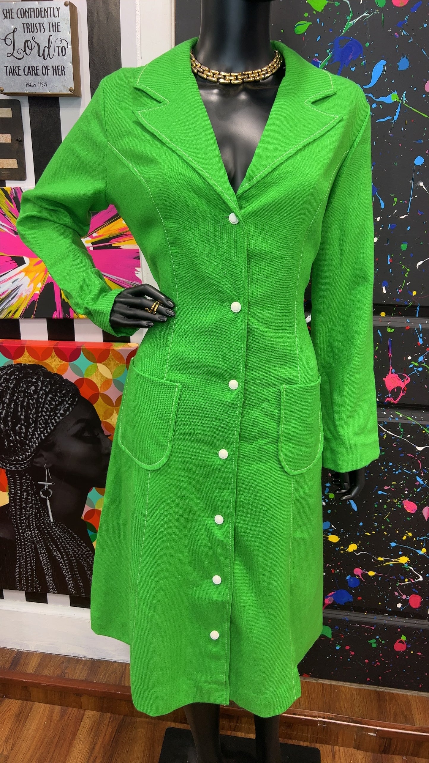 Vintage 70’s Lillian Russell Dress (16) Fits like a modern size 12
