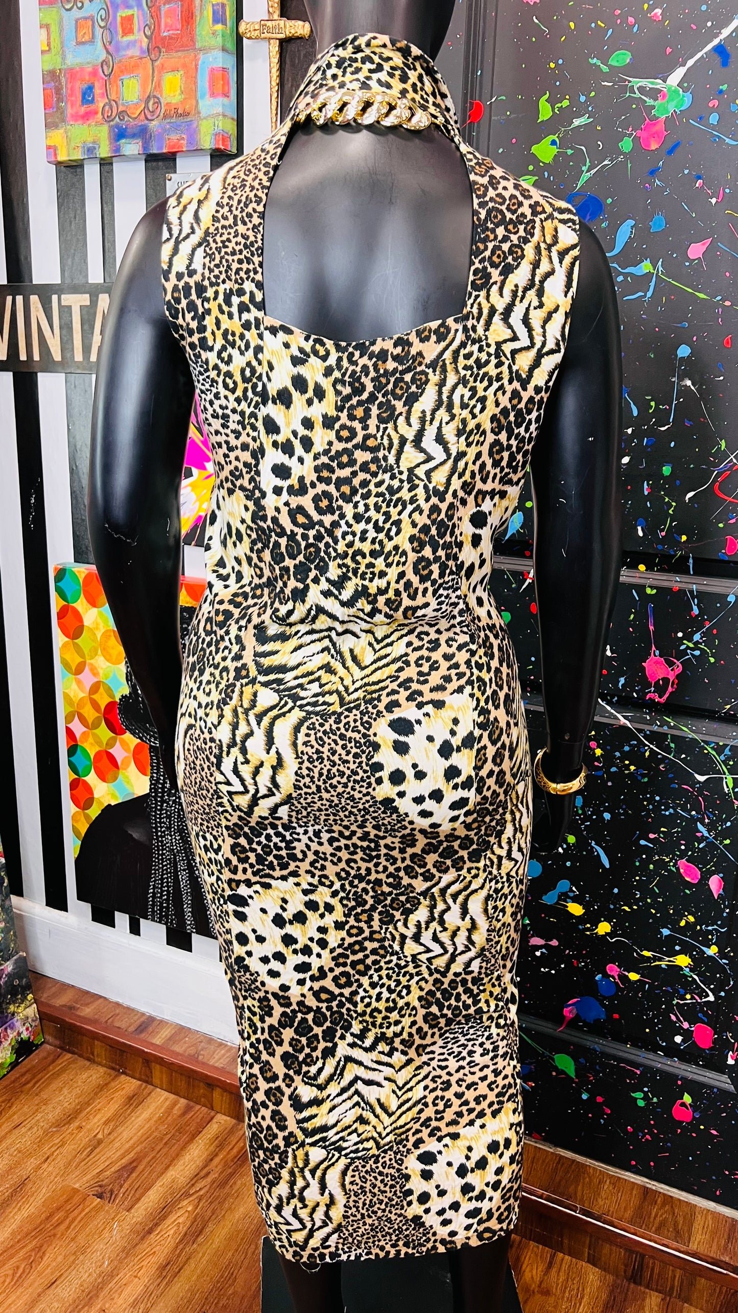 Vintage Animal Print Dress (18W)