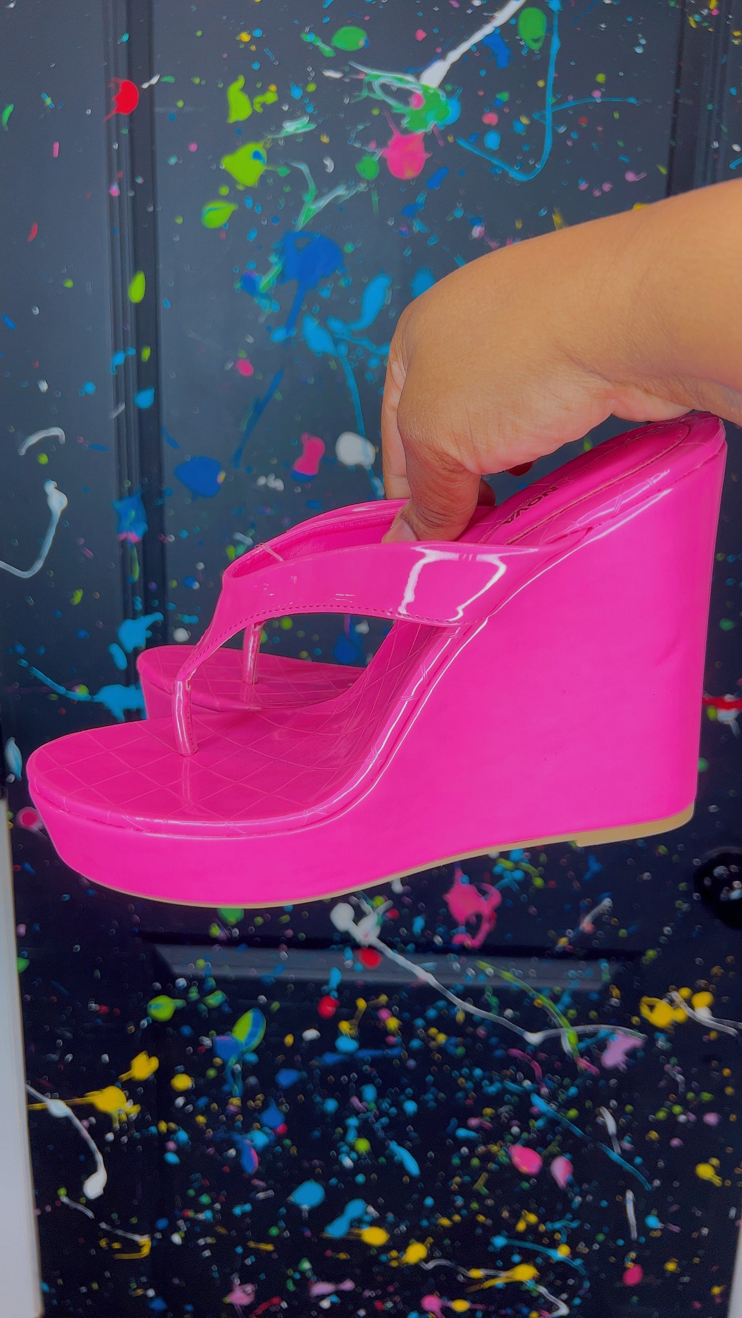 Pink Never Worn Thong Platforms (11)