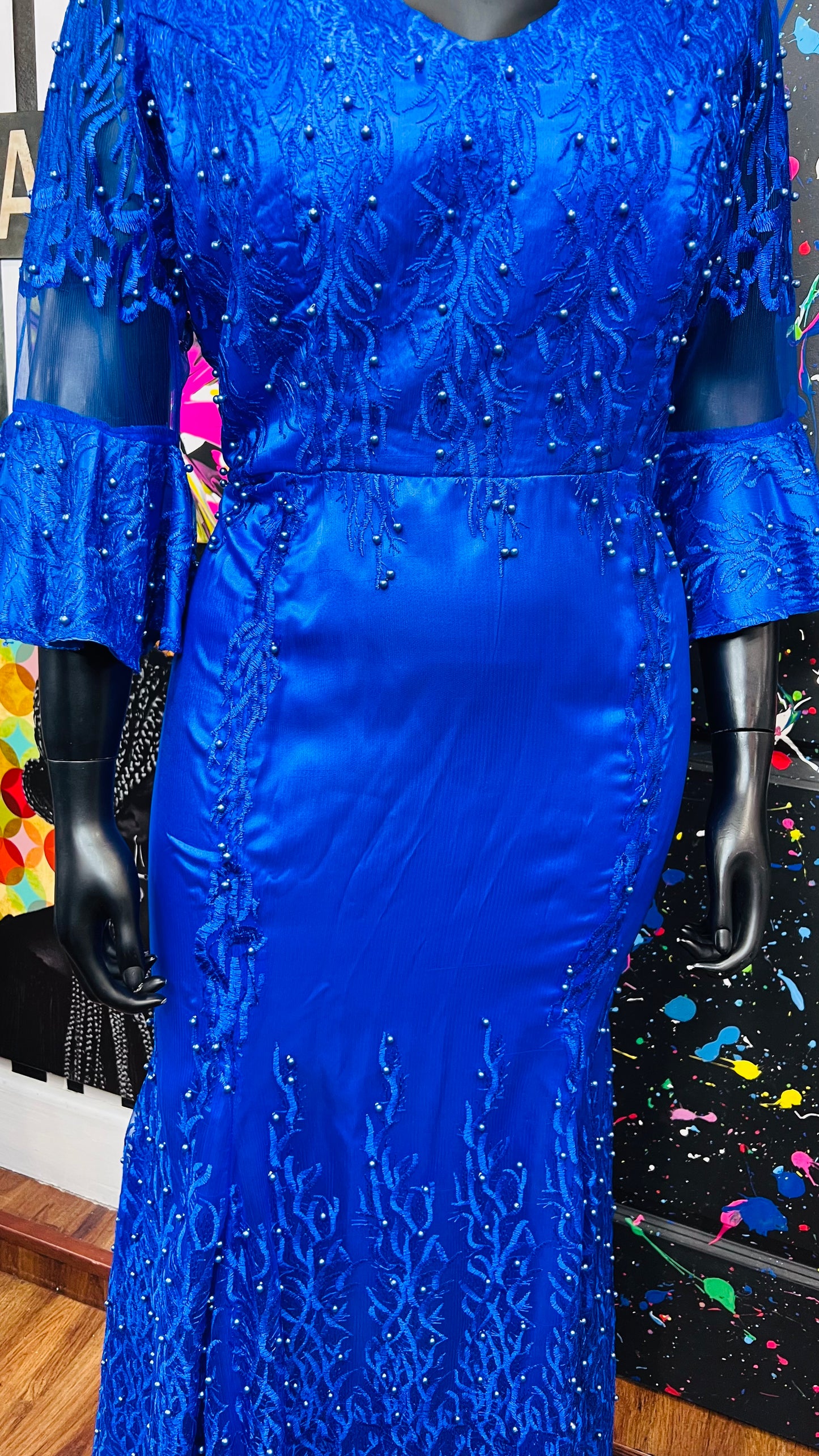 Jewel Blue & Sheer Formal Dress (14)
