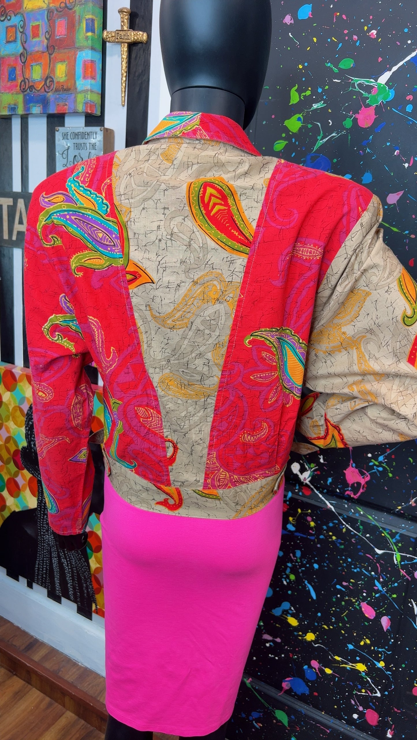 Vintage Western Cropped Blazer Jacket (14)