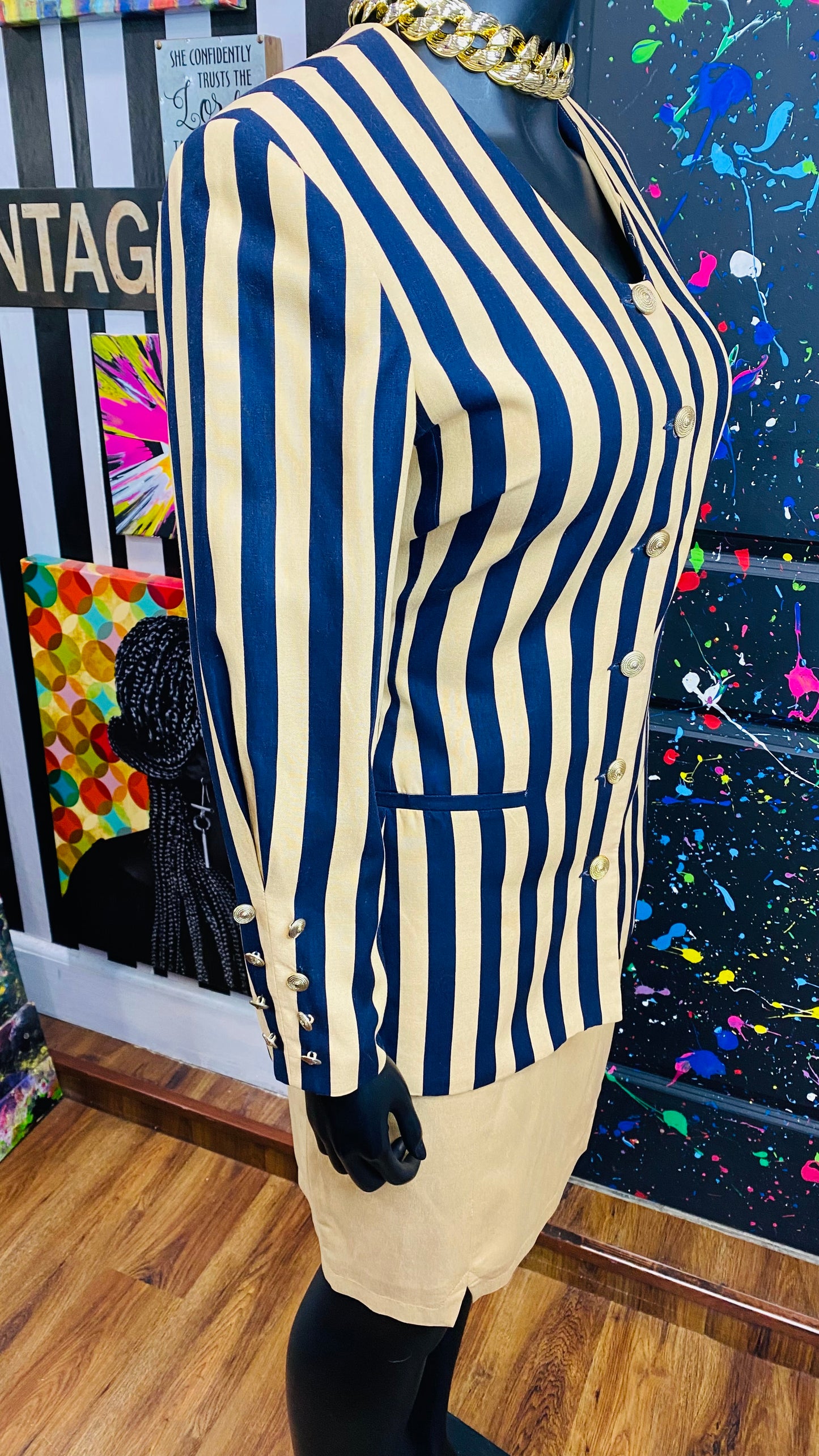 Vintage Striped Skirt Set (16)