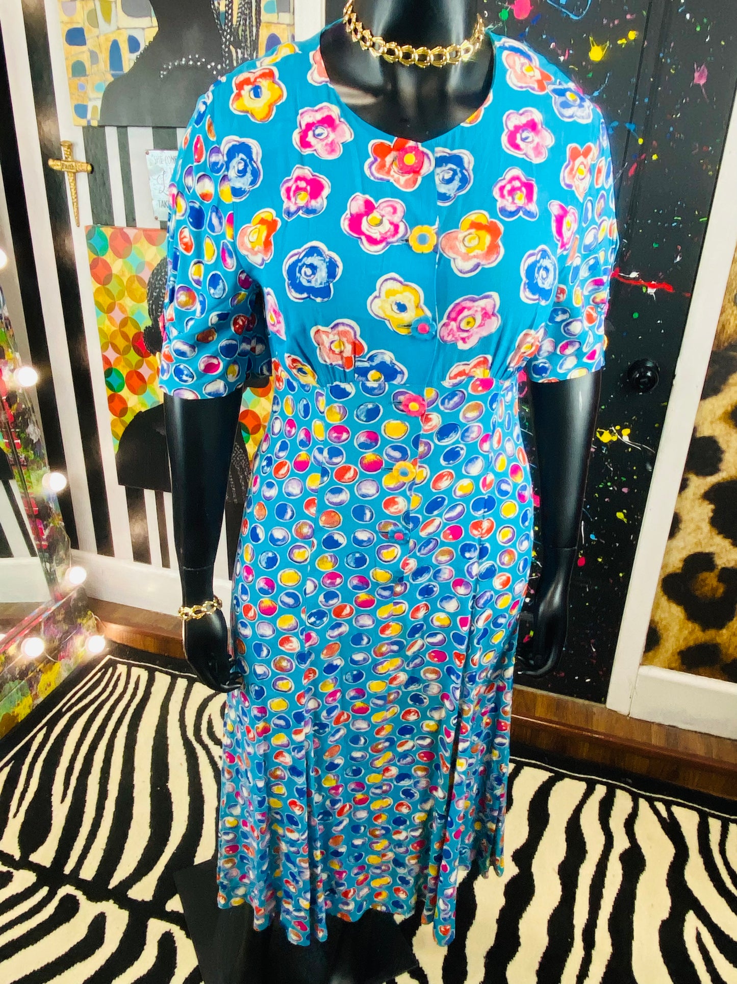 Vintage Carole Little Floral Dress