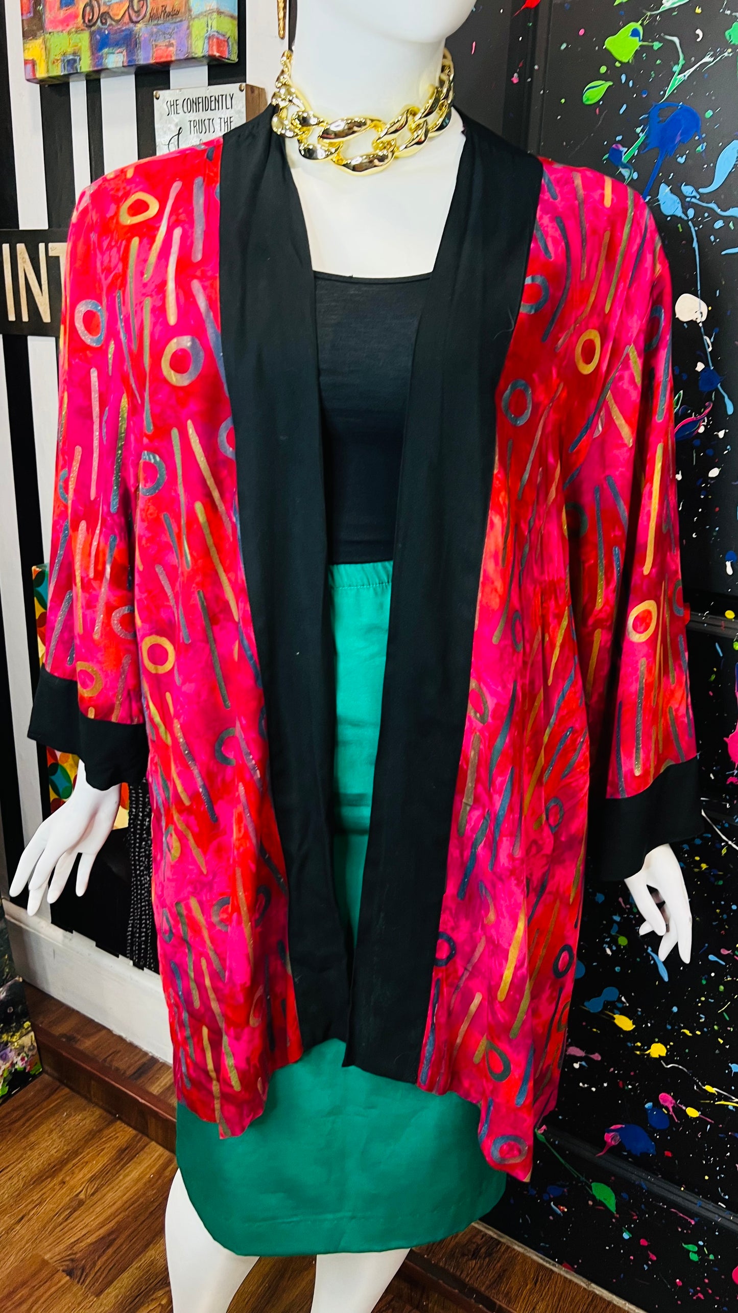 Rayon Abstract Duster (OS)