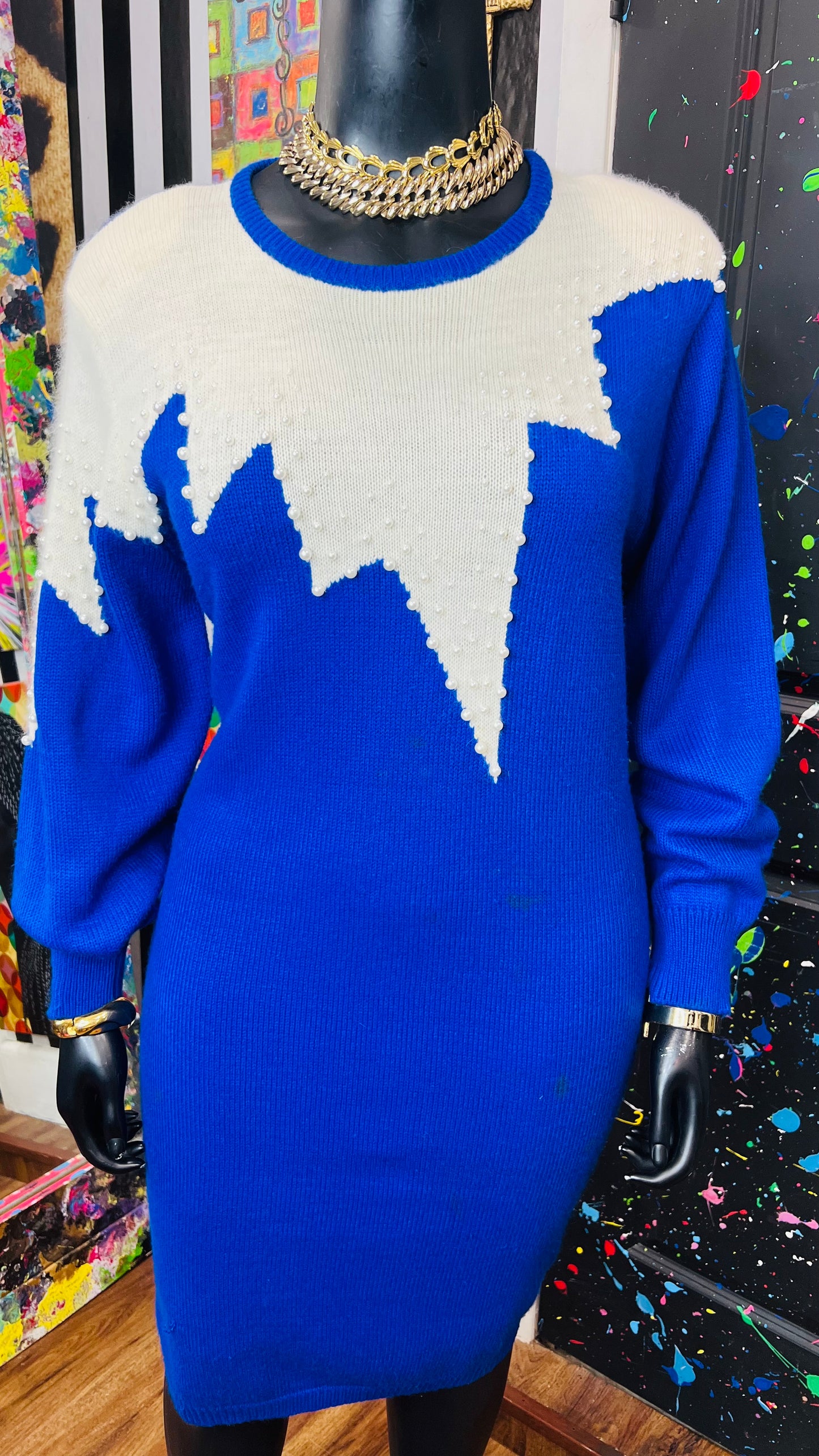 Vintage Knit Sweater Dress (22)