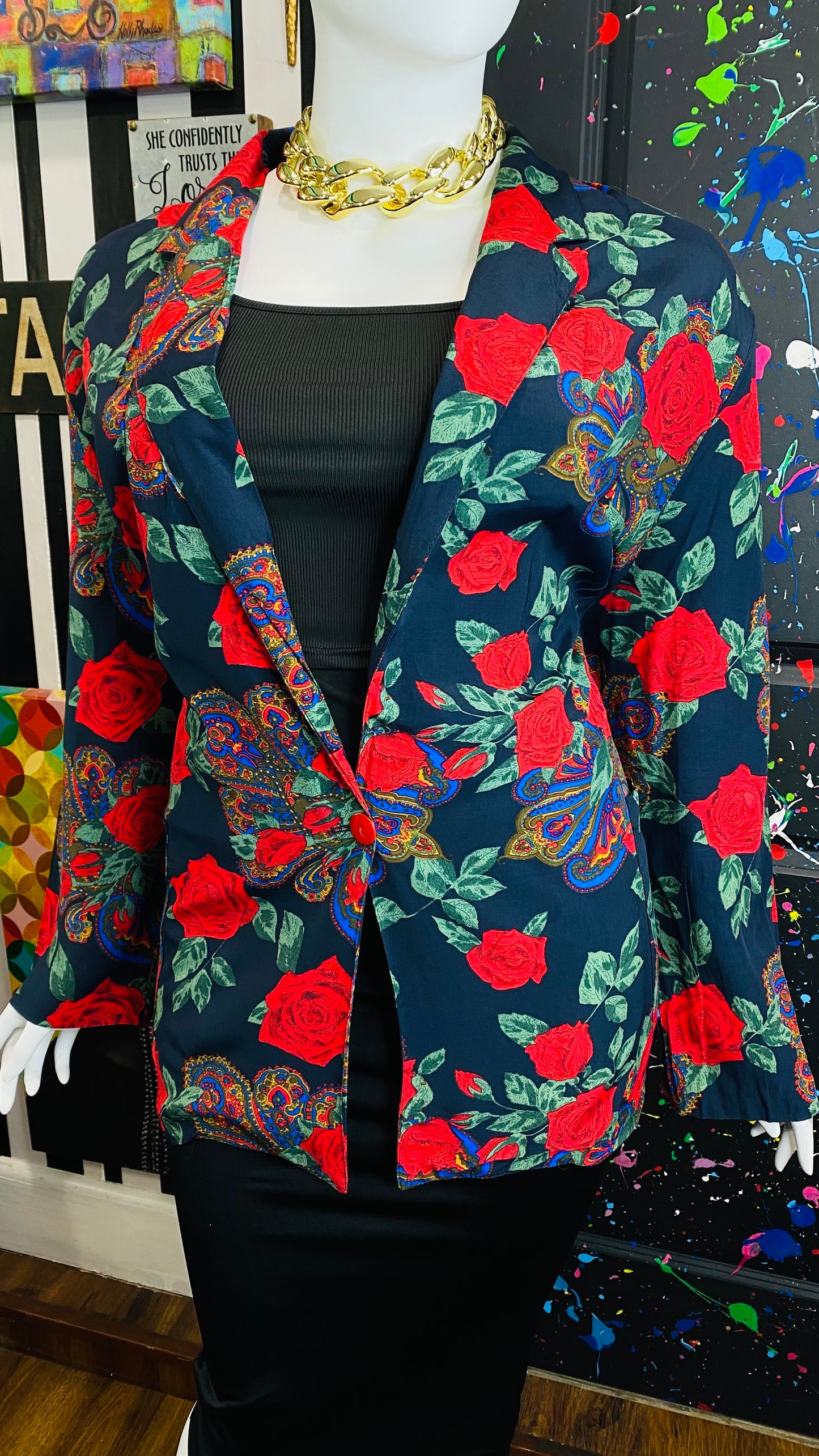 Vintage Floral Blazer (24W)