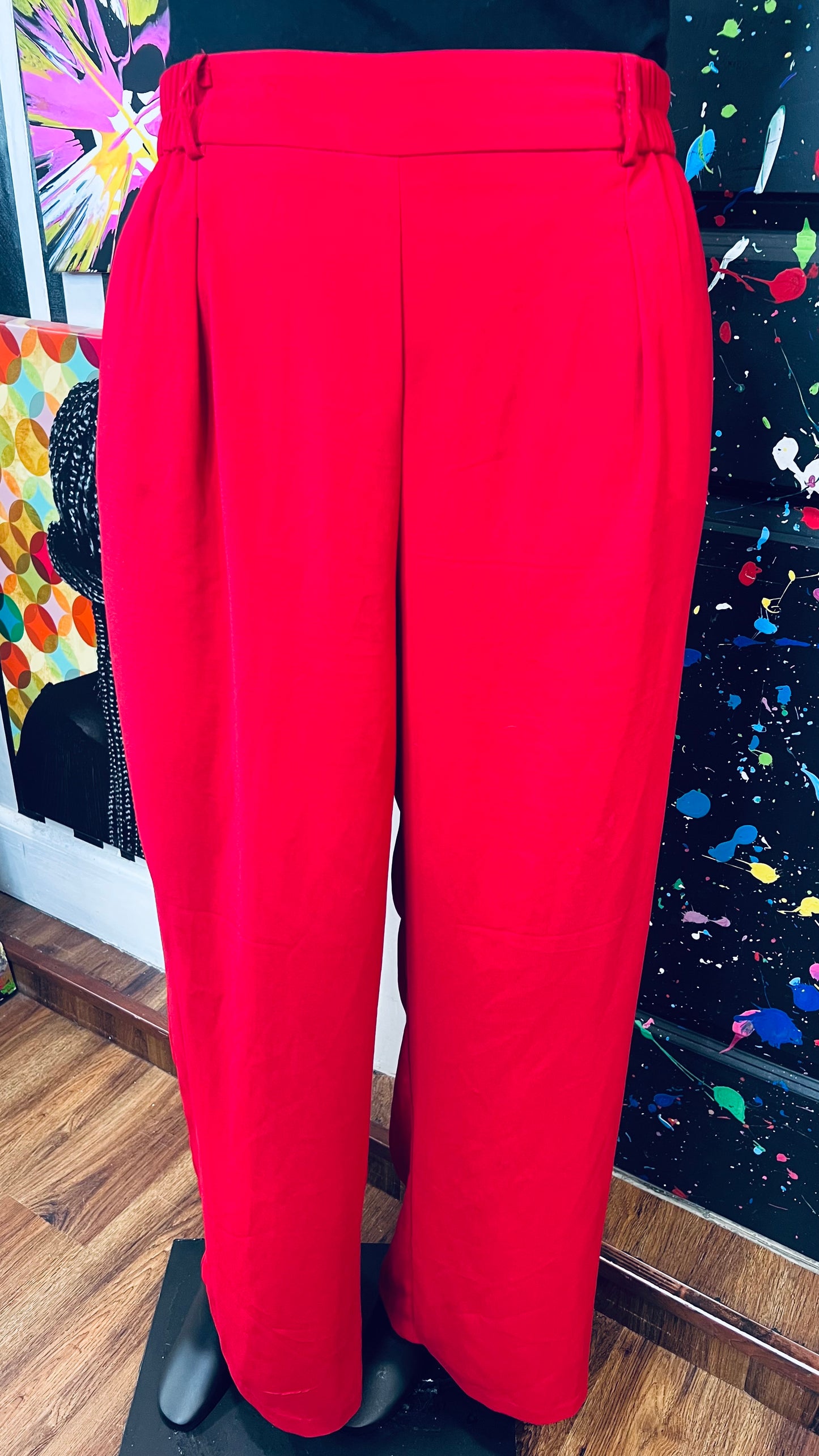 Red Wide Legged Dress Pants (18/20)