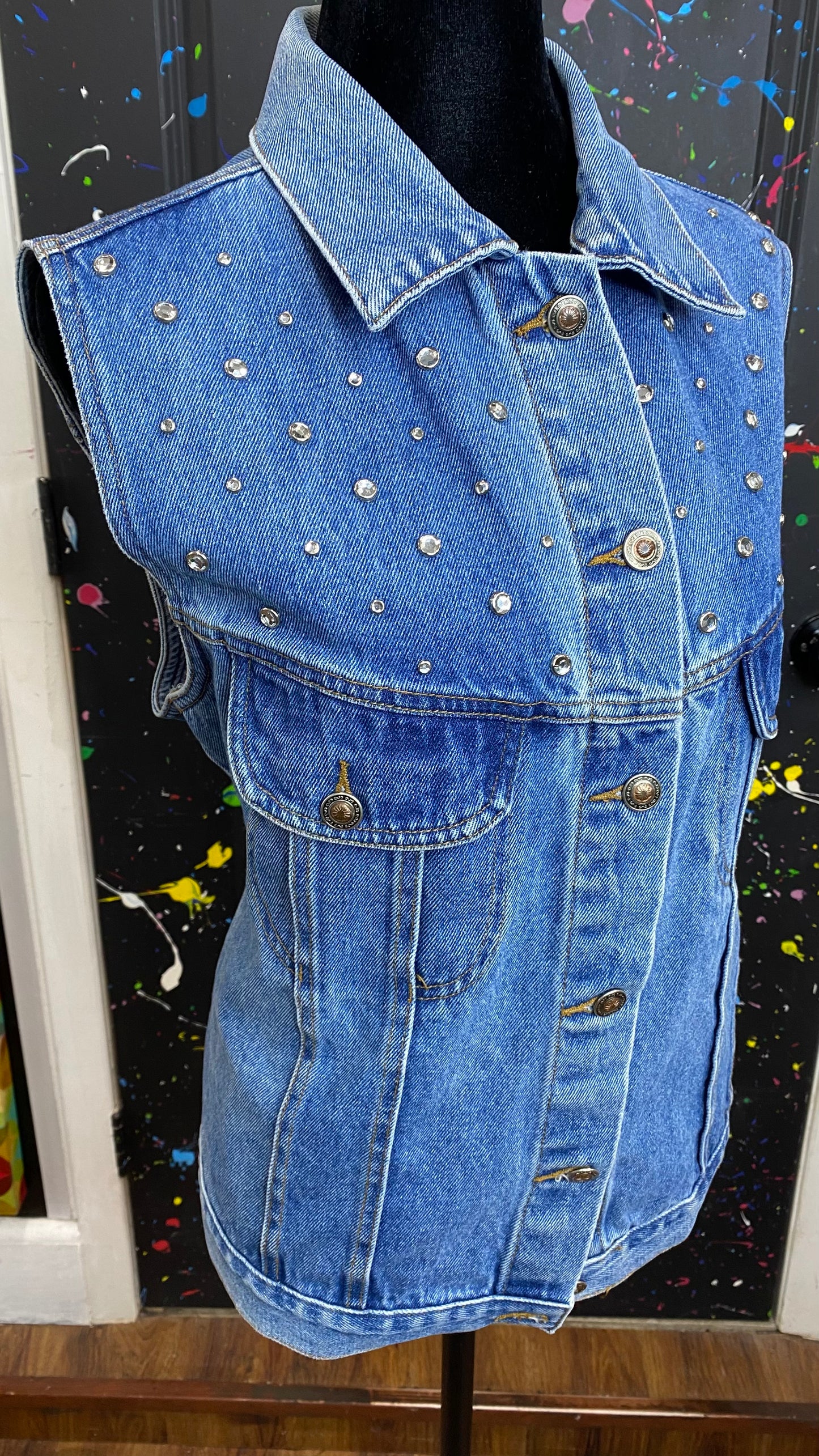 Vintage Denim Gem Vest (14)