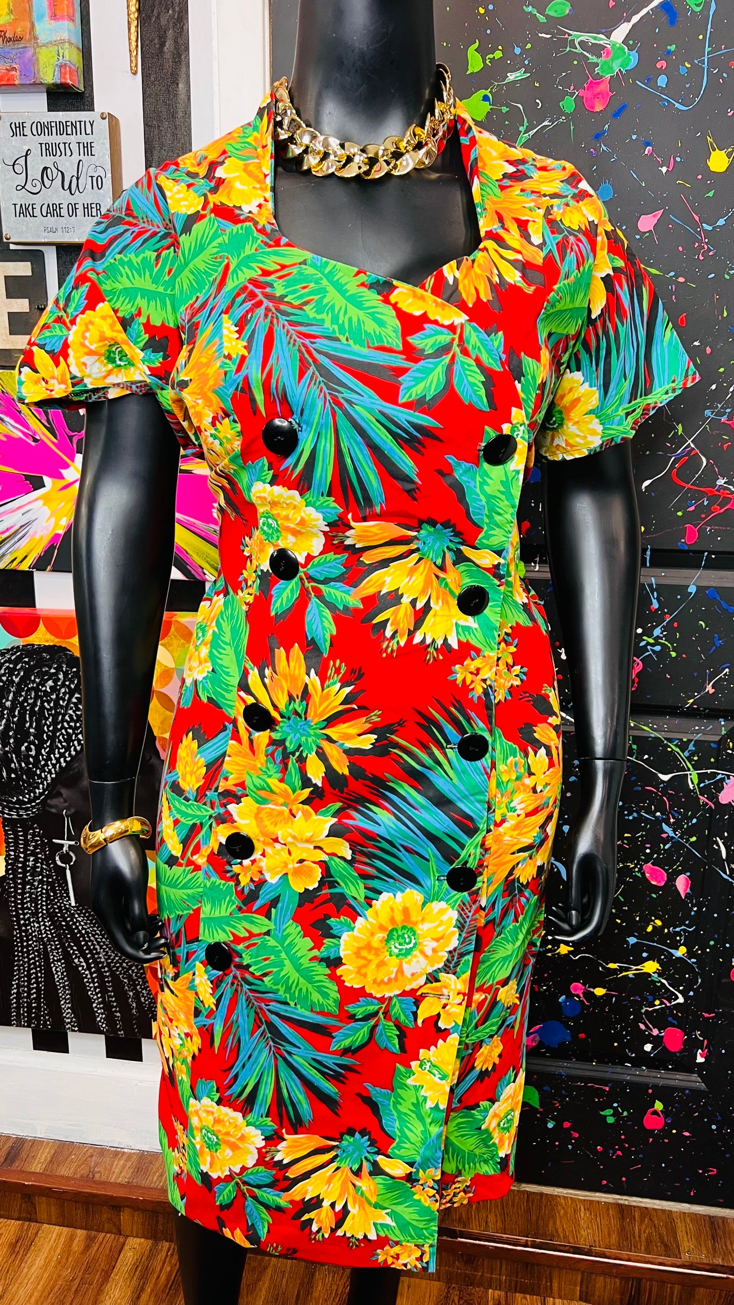 Vintage Vibrant Floral Dress (22)