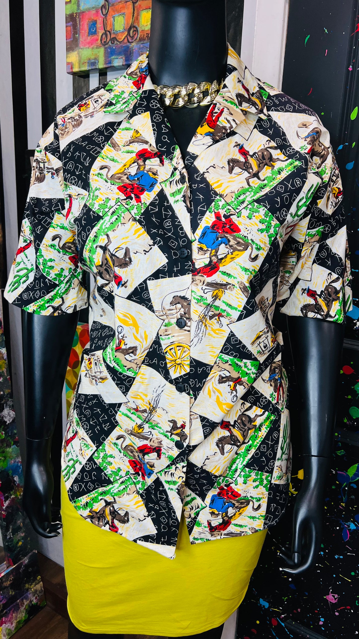 Vintage Cotton Cowboy Blouse (20)