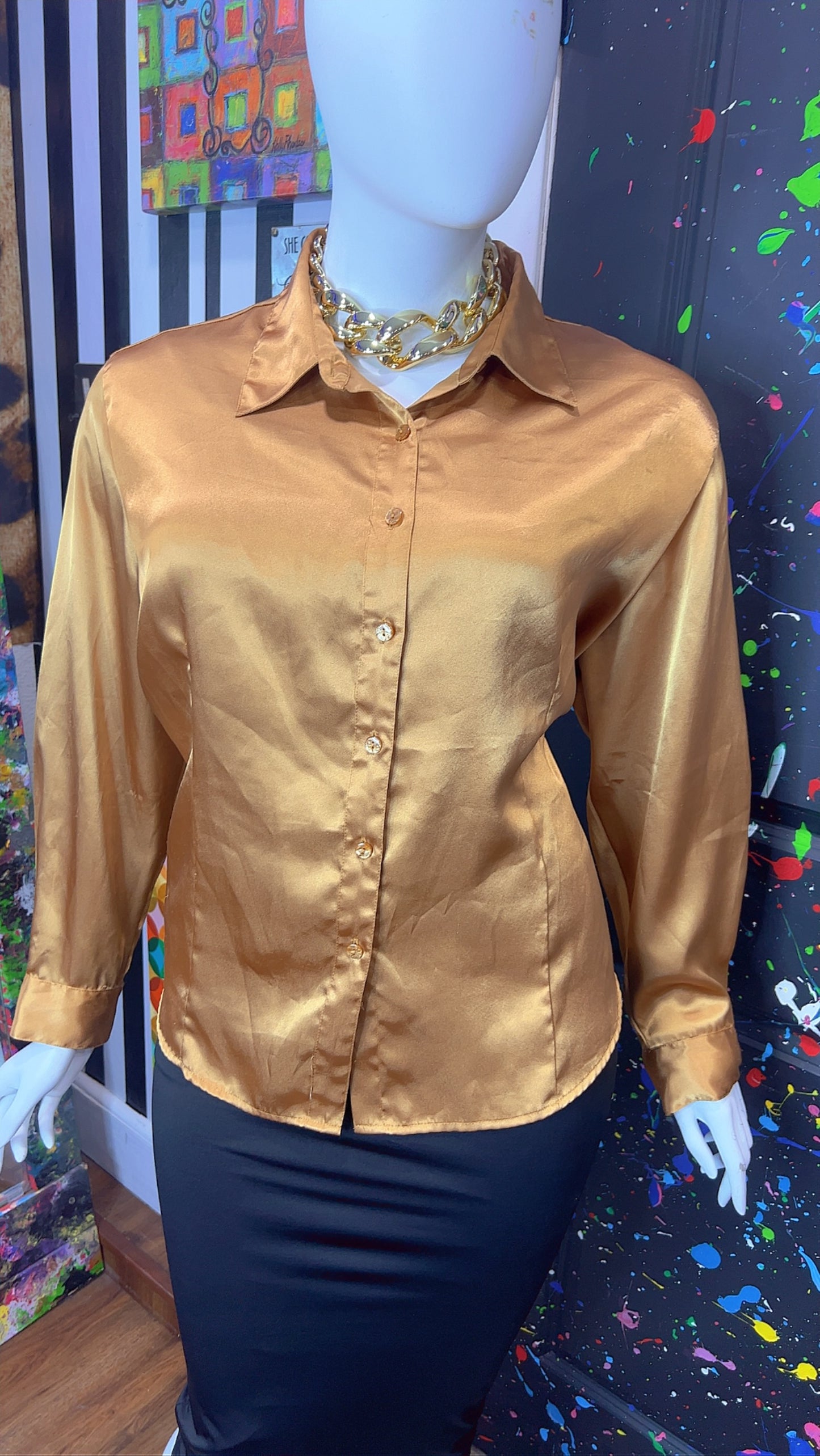 Vintage Gold Blouse (26W)