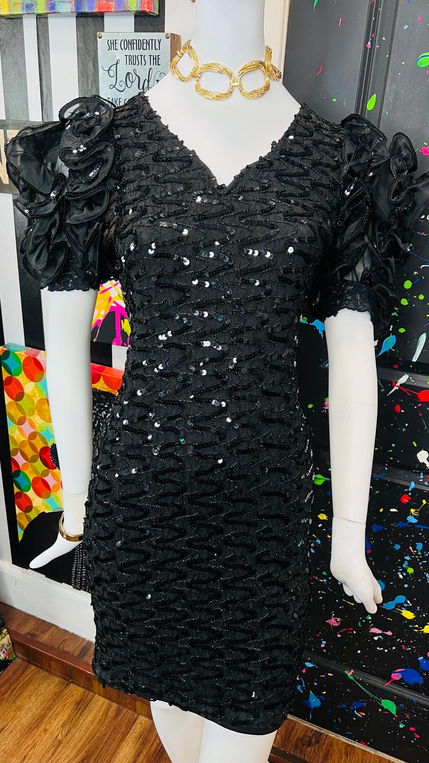 Vintage Sequin Formal Dress (14)