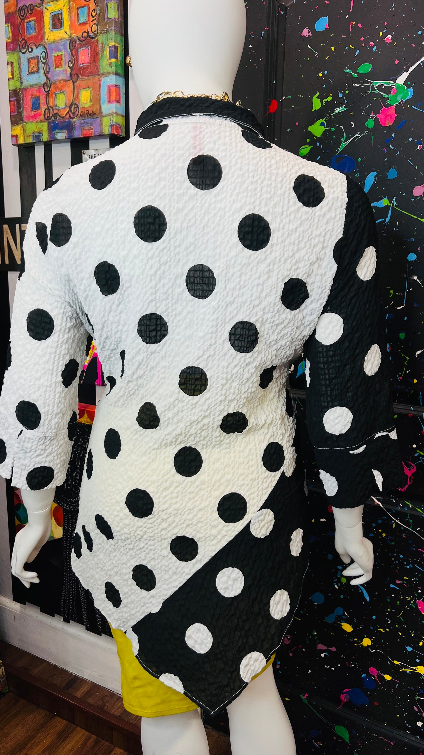 Black & White Polka Dot Blouse (22)