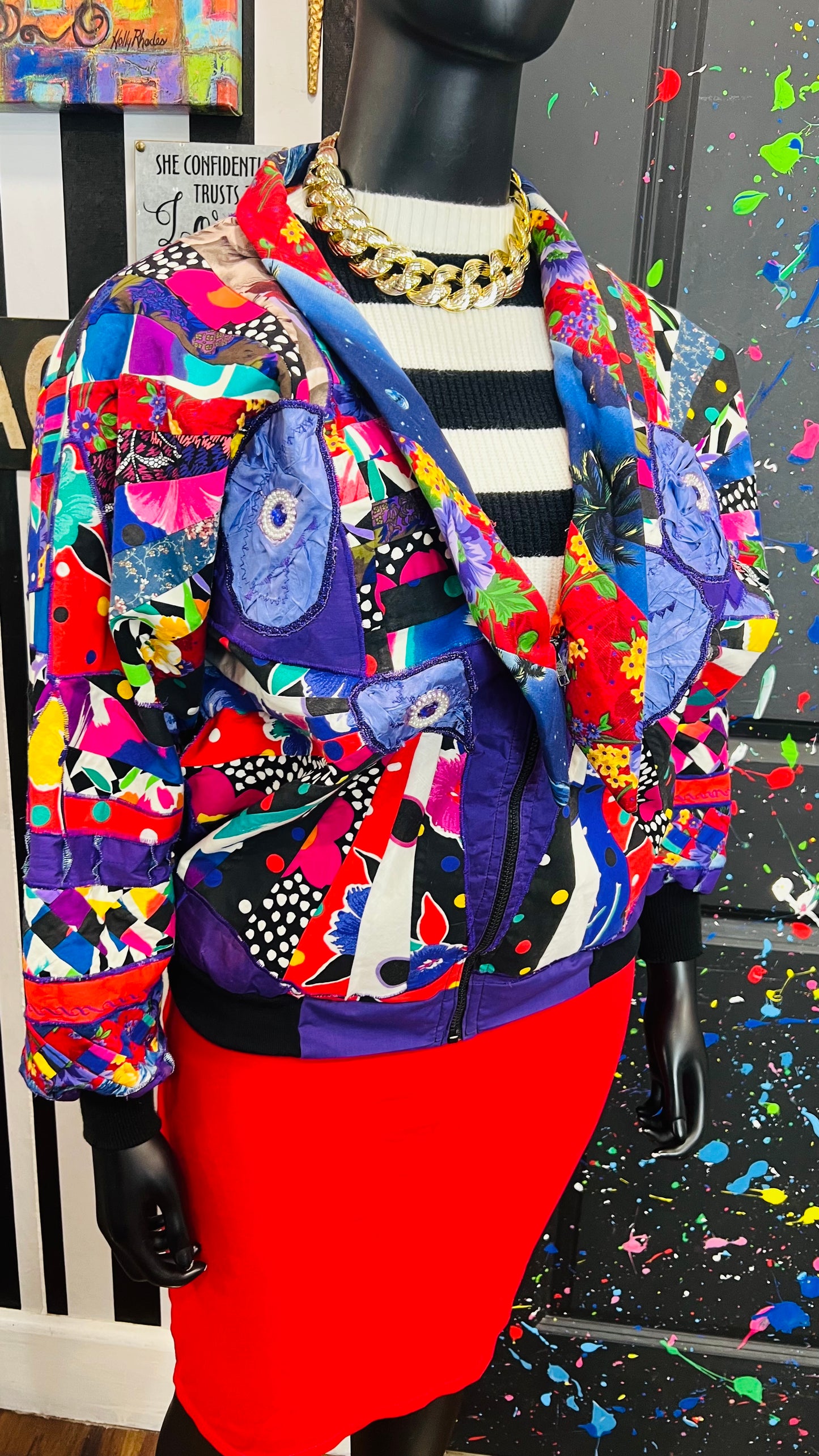 Vintage Cotton Patchwork Jacket