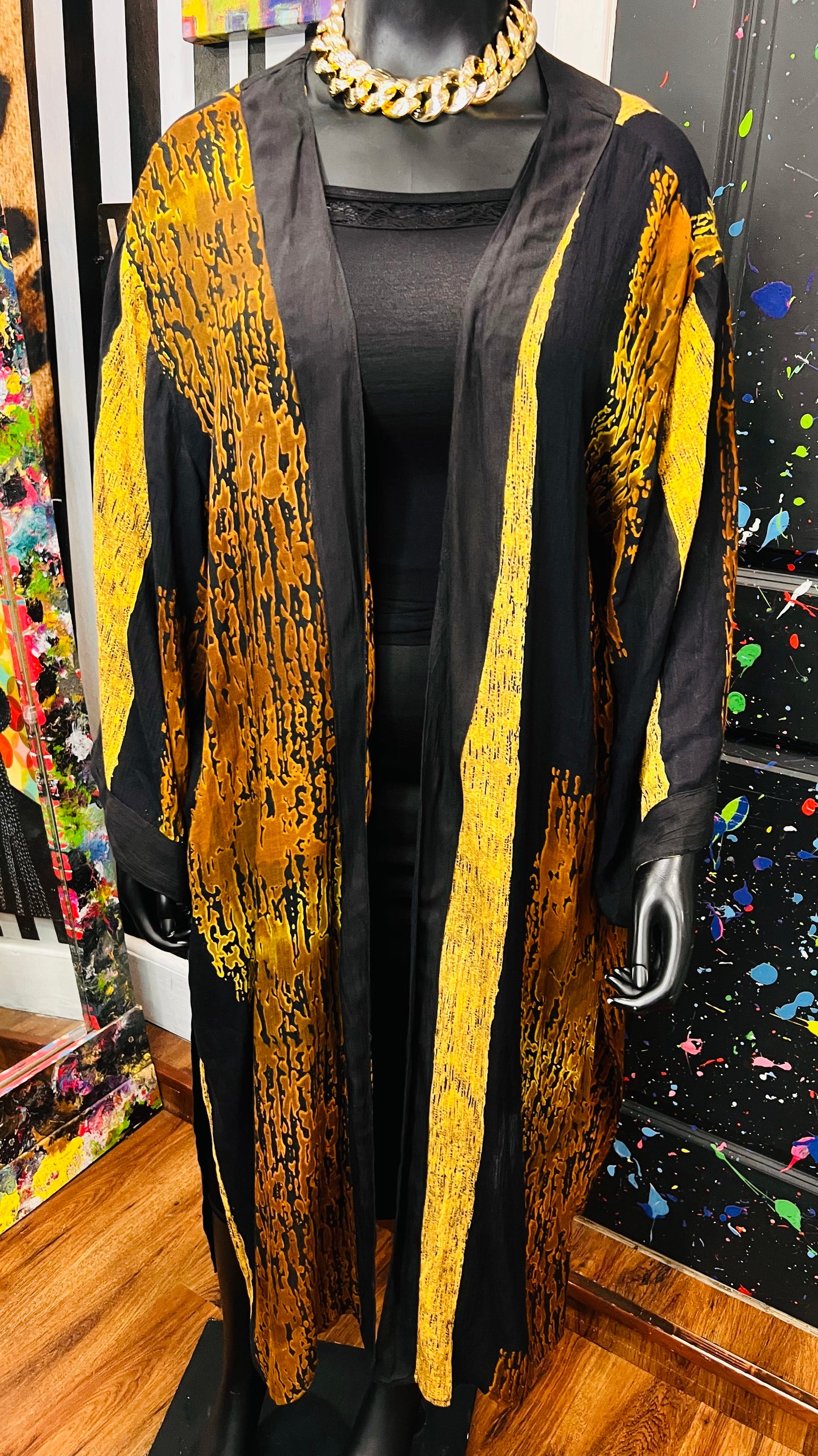 Vintage Abstract Duster (OS) up to 18