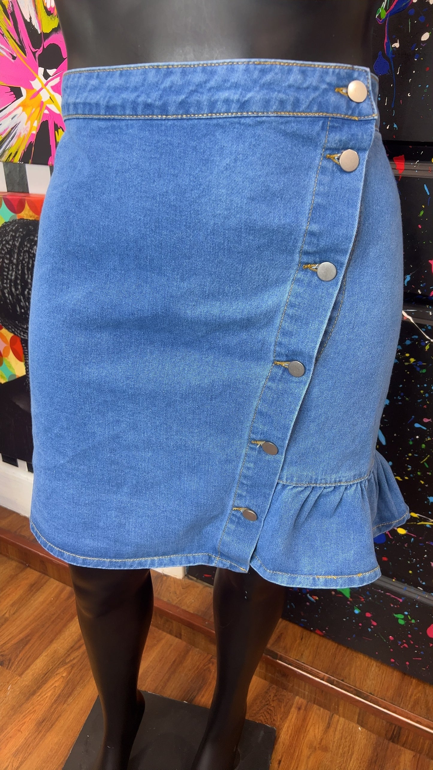 Vintage Denim Unique Skirt (18/20)