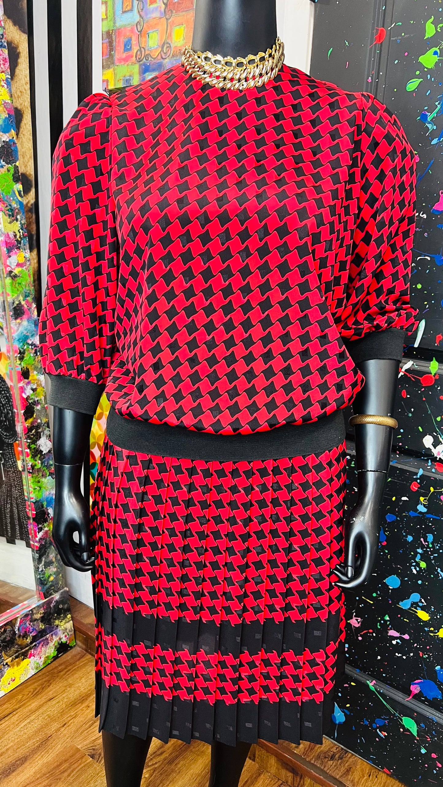 Vintage York Pleated Skirt Set (18)