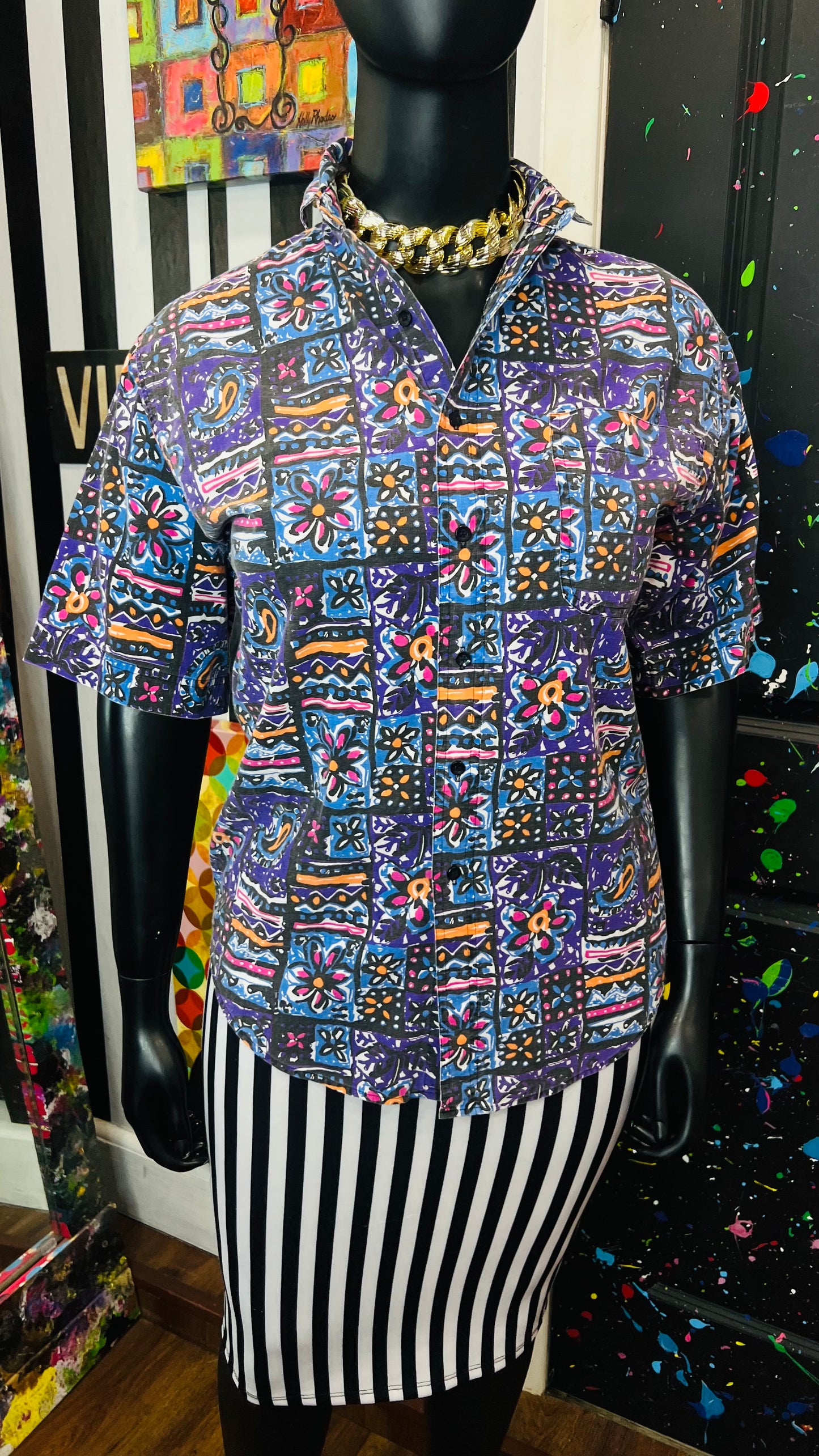 Vintage 80’s/90’s Abstract Blouse (12)
