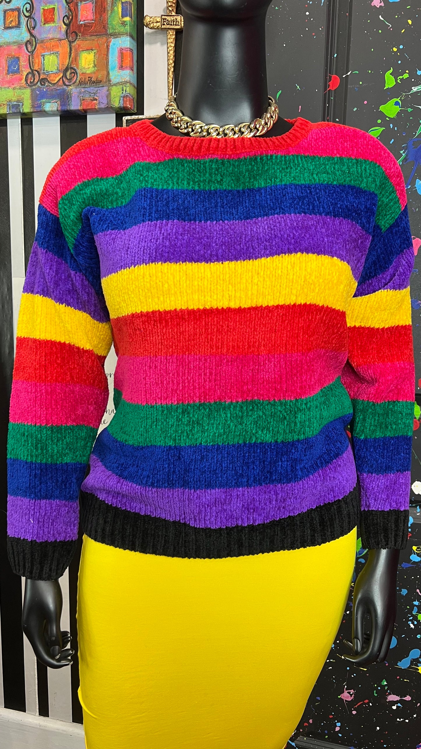 Vintage Striped Rainbow Sweater (16)
