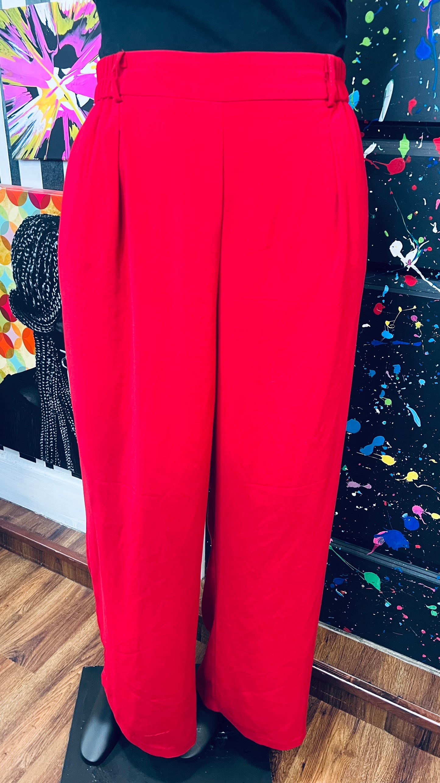Red Wide Legged Dress Pants (18/20)