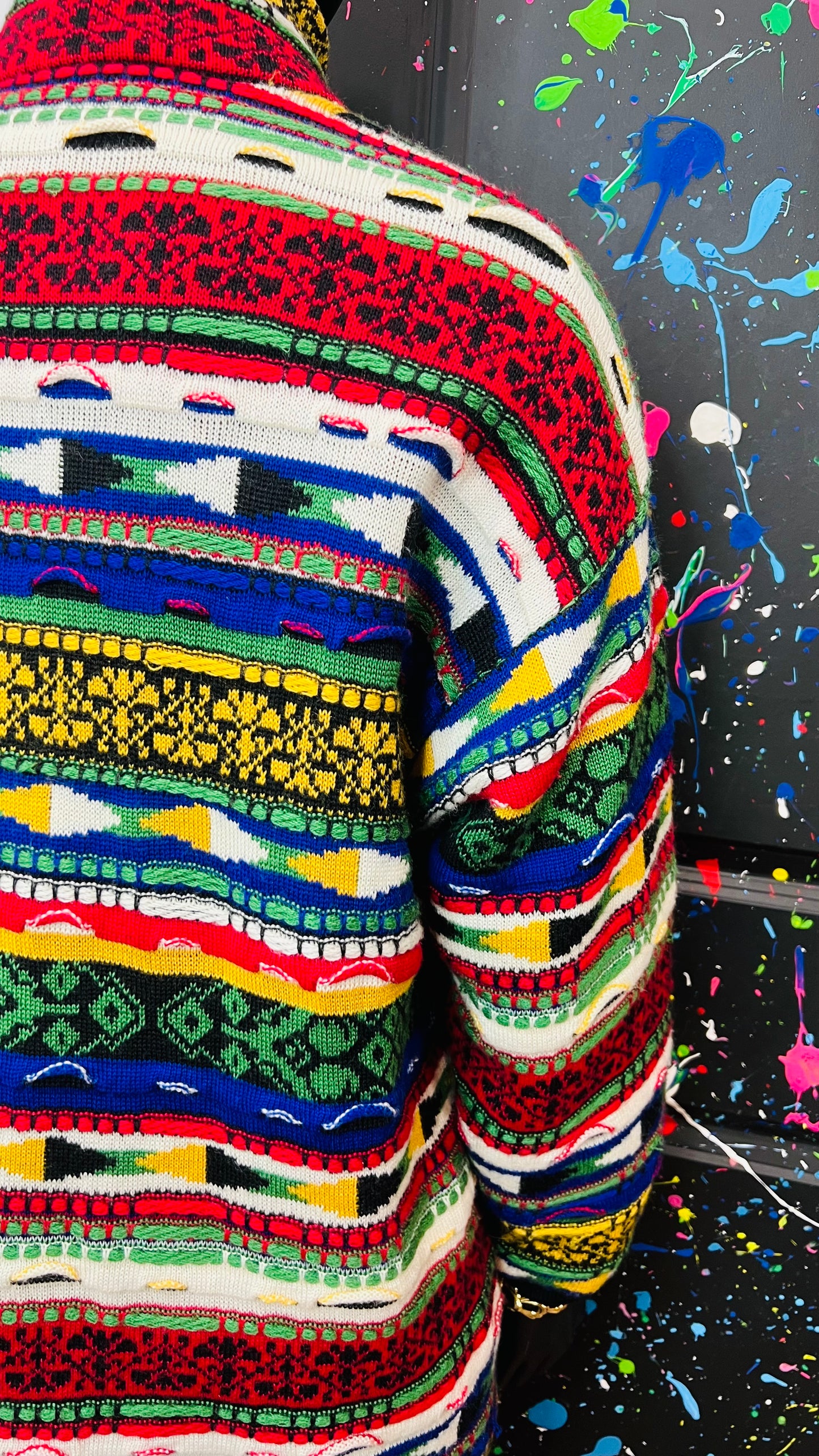 Vintage 3D Knit Coogi Like Lined Sweater (22)
