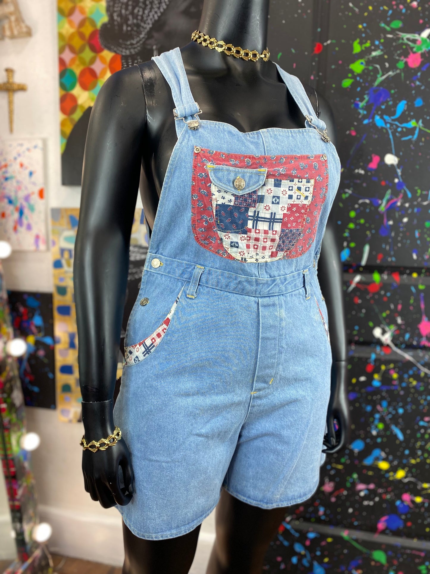 Vintage Overalls Shorts