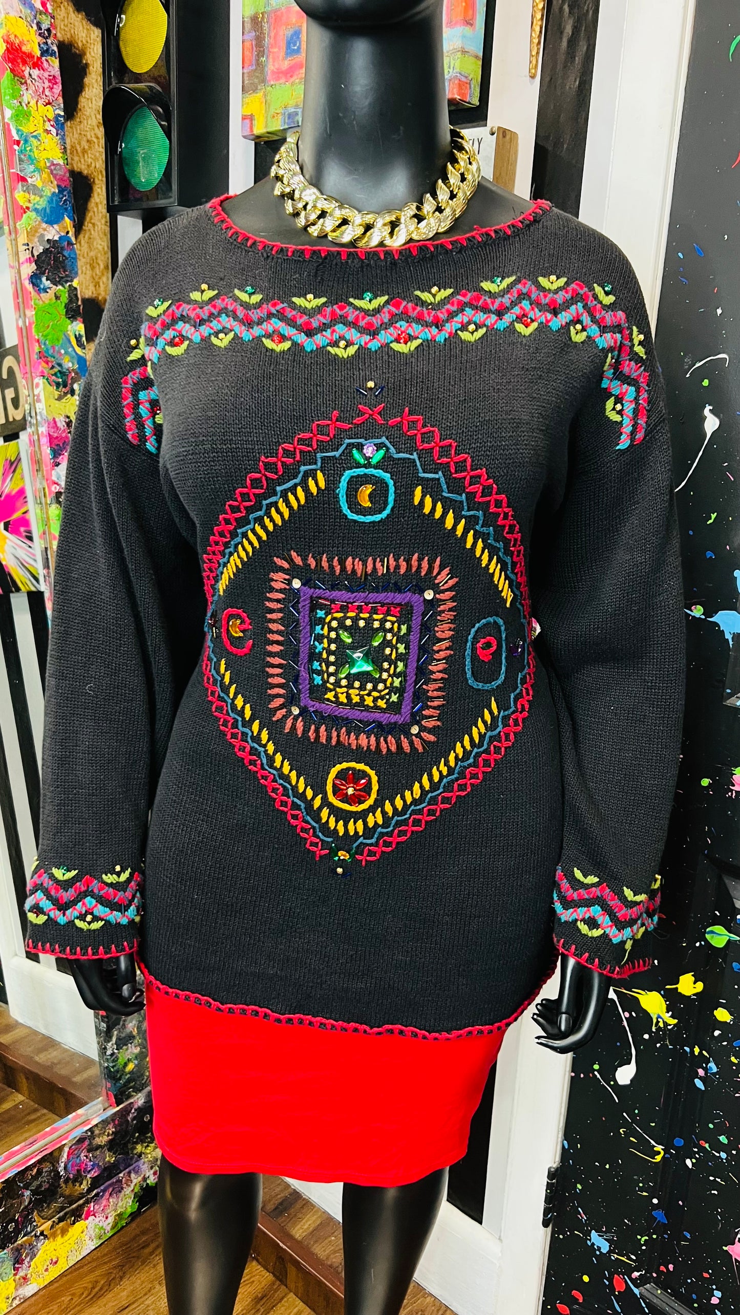 Vintage Carole Little Knitted Sweater (22)