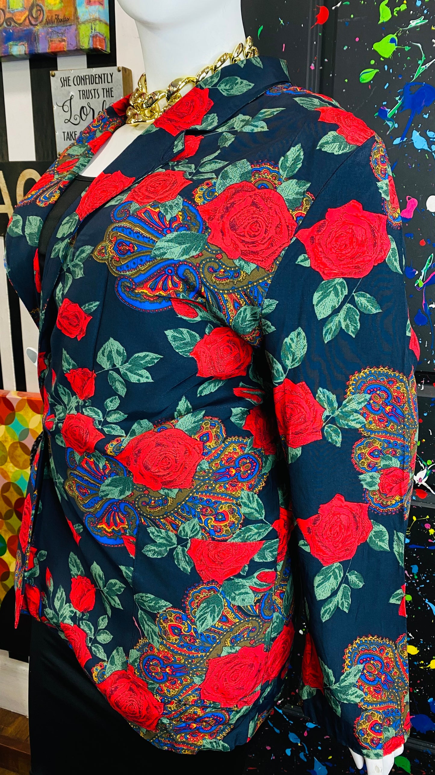 Vintage Floral Blazer (24W)