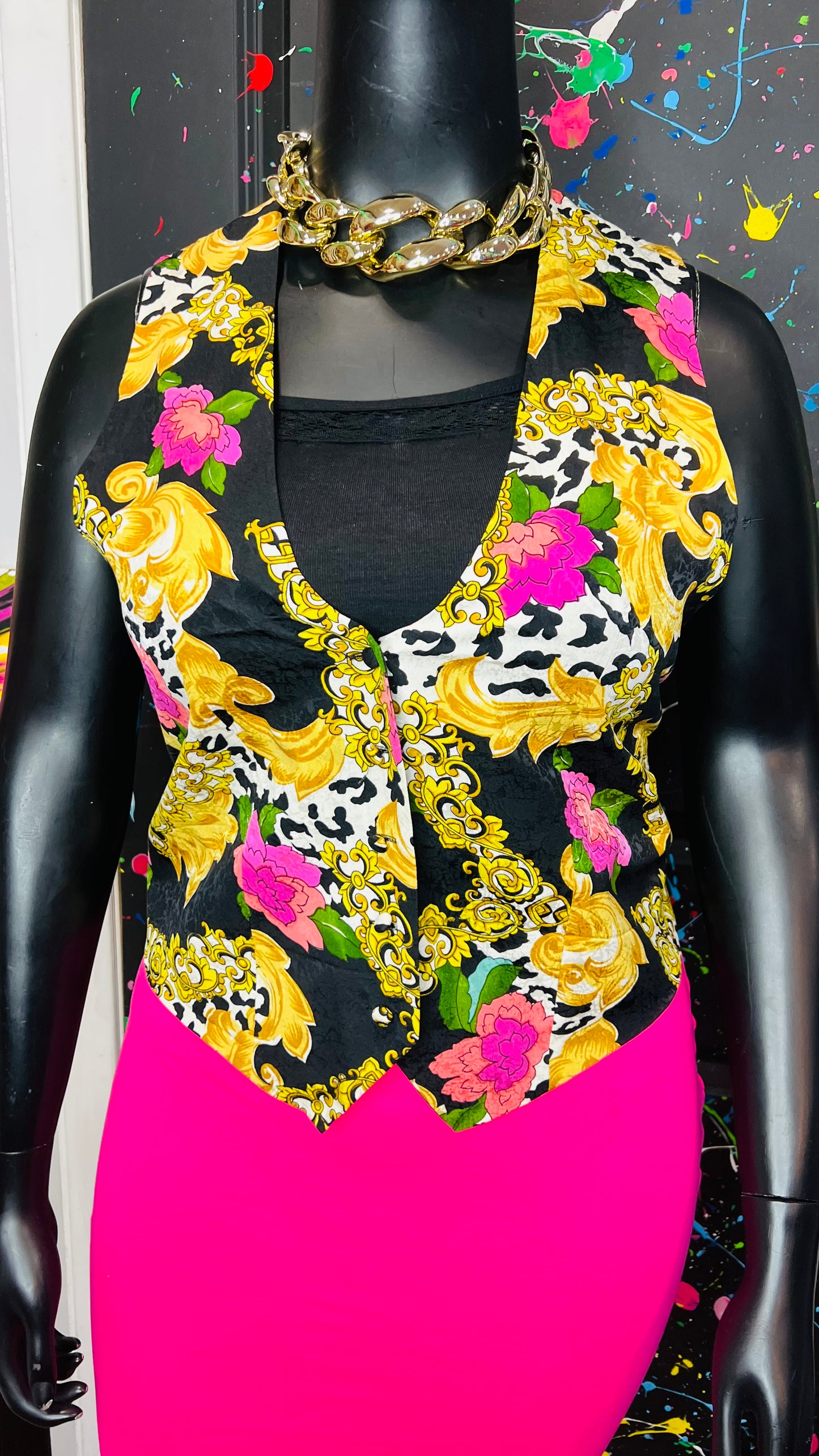 Vintage Silk Nautical Vest (12/14)