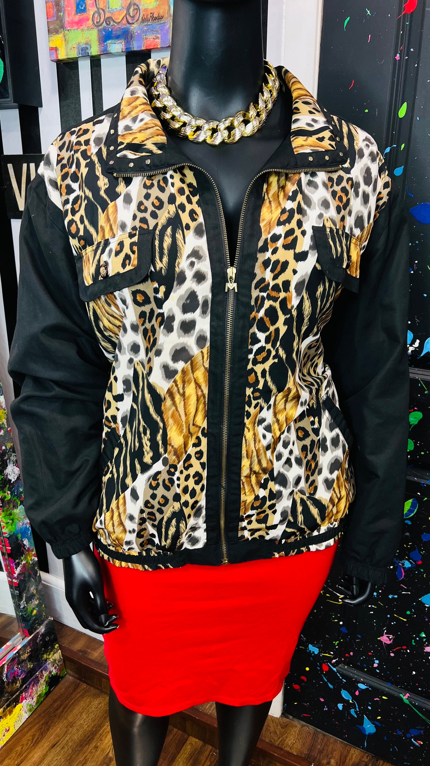 Vintage Animal Print & Stud Jacket (24)