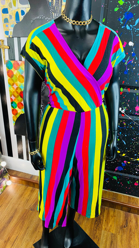 Spense Color Striped Jumpsuit