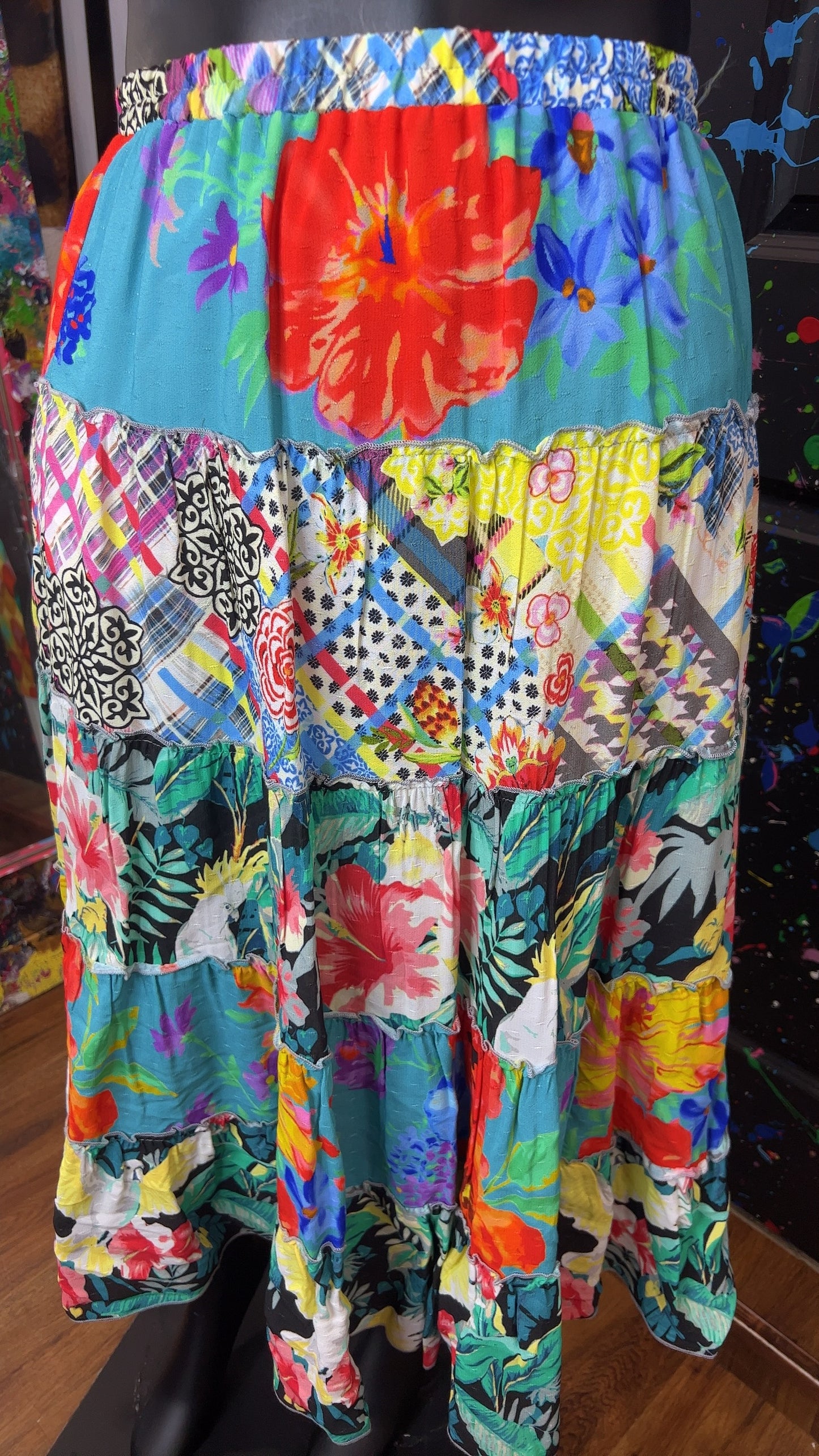Abstract Patchwork Skirt (16)