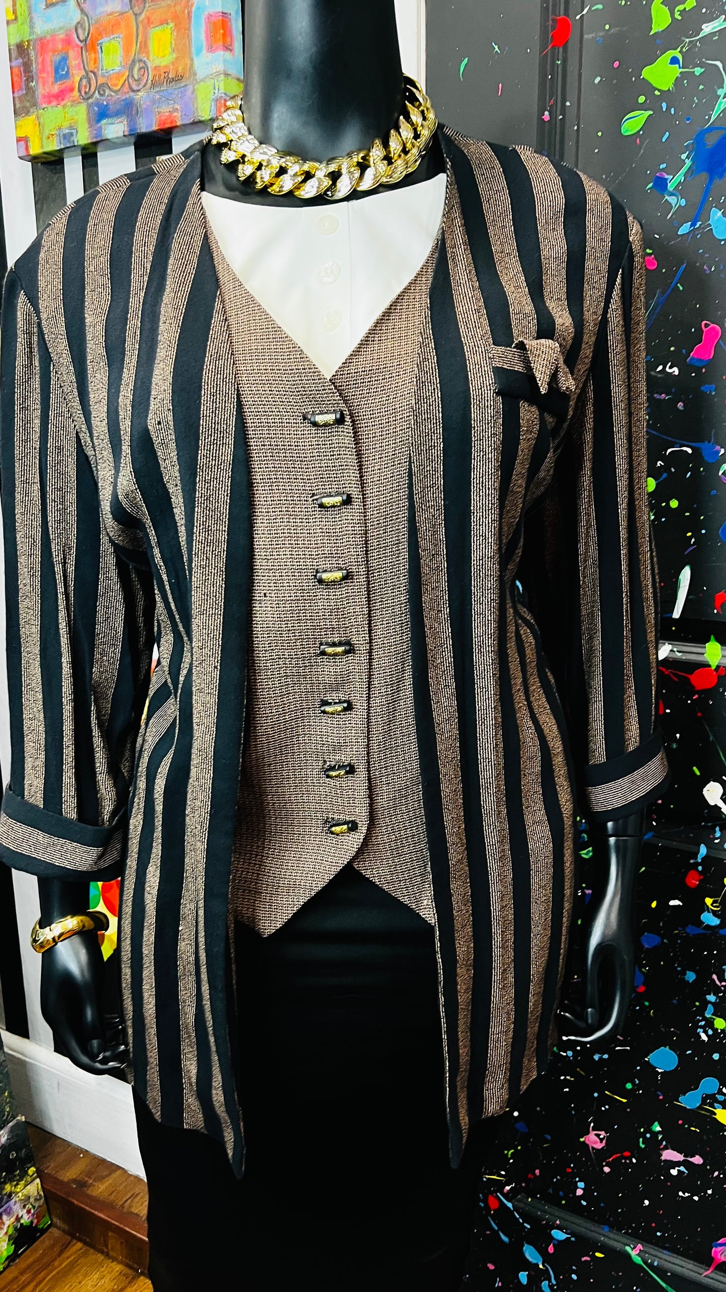 Vintage Blouse w/ Built in Vest (22W)