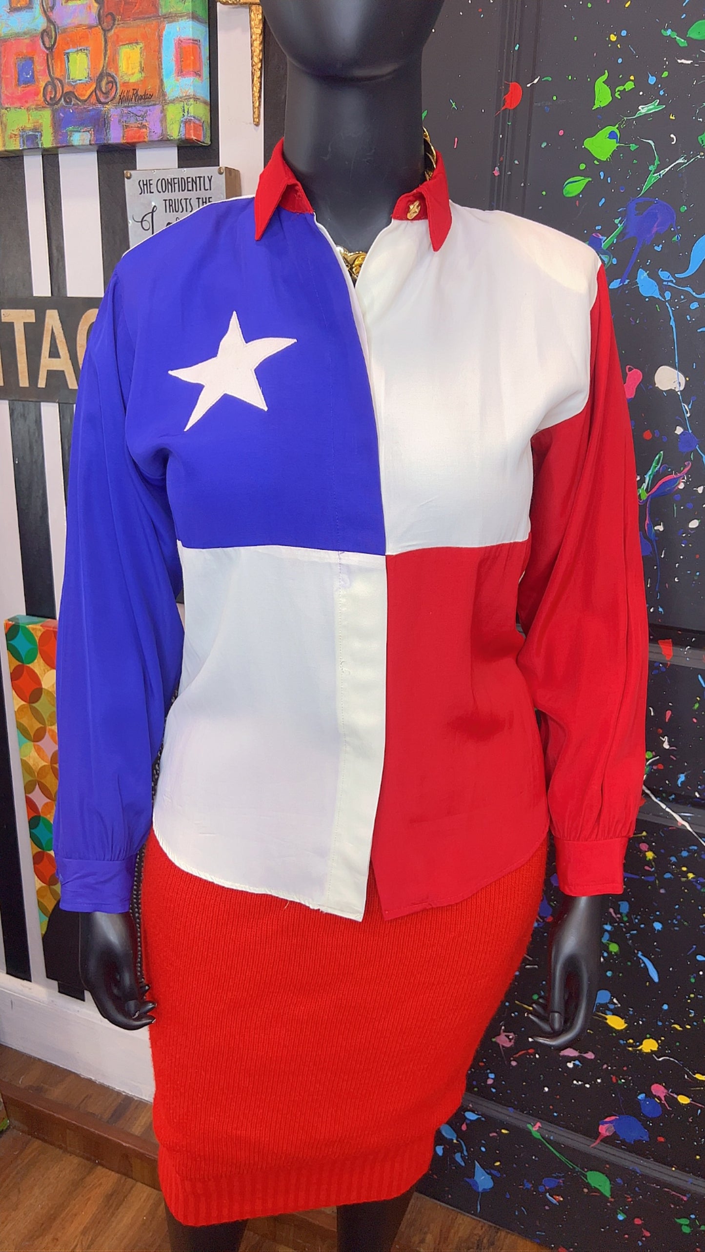 Vintage Roper Flag Blouse (12)