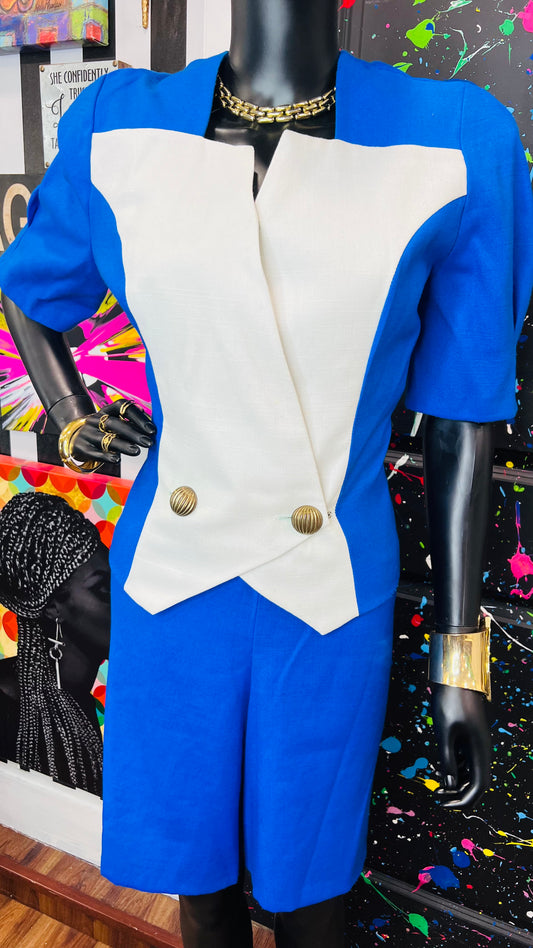 Vintage Blue & White Shorts Set (12)