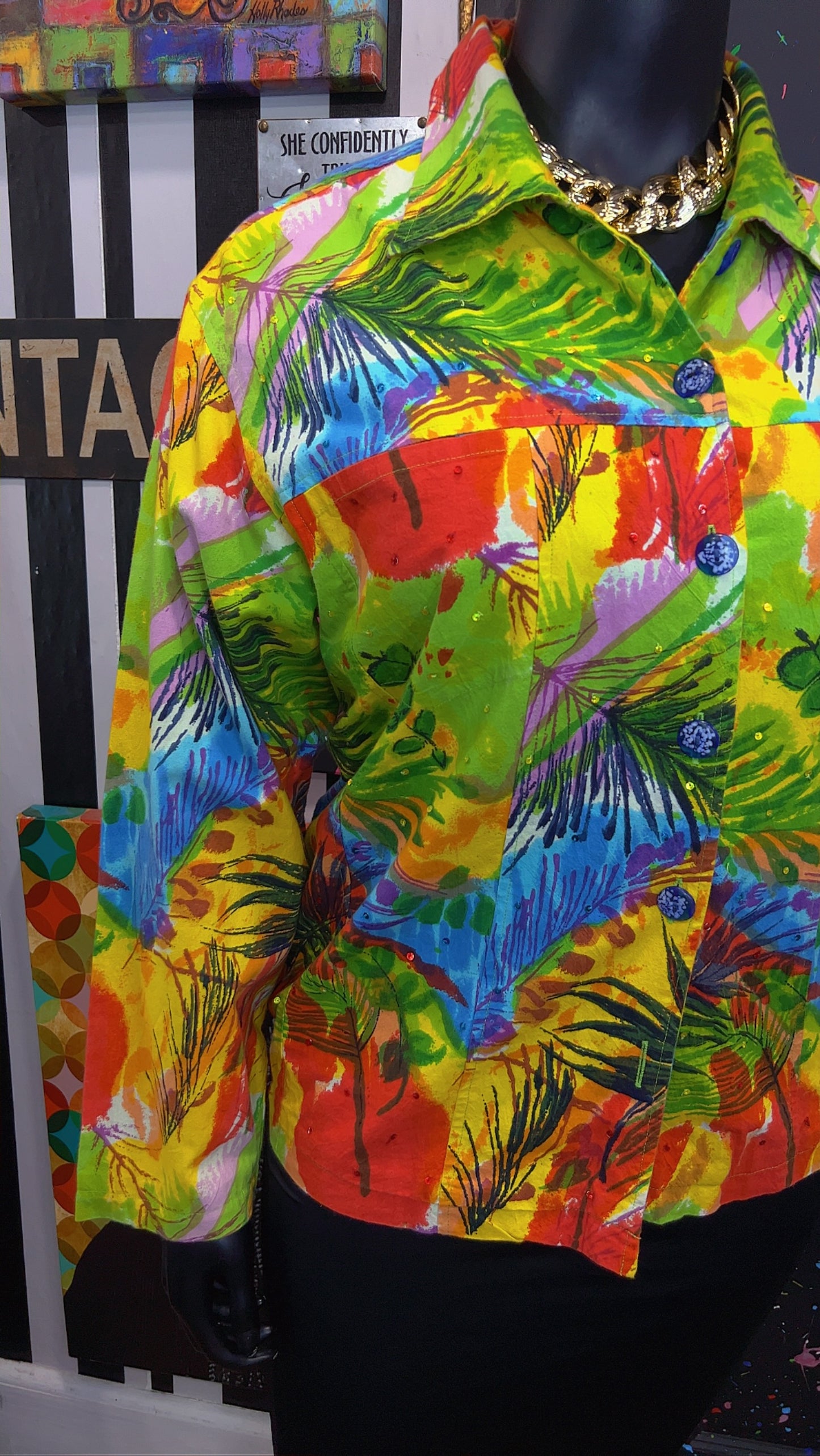 Vintage Floral Sequin Jacket (24)
