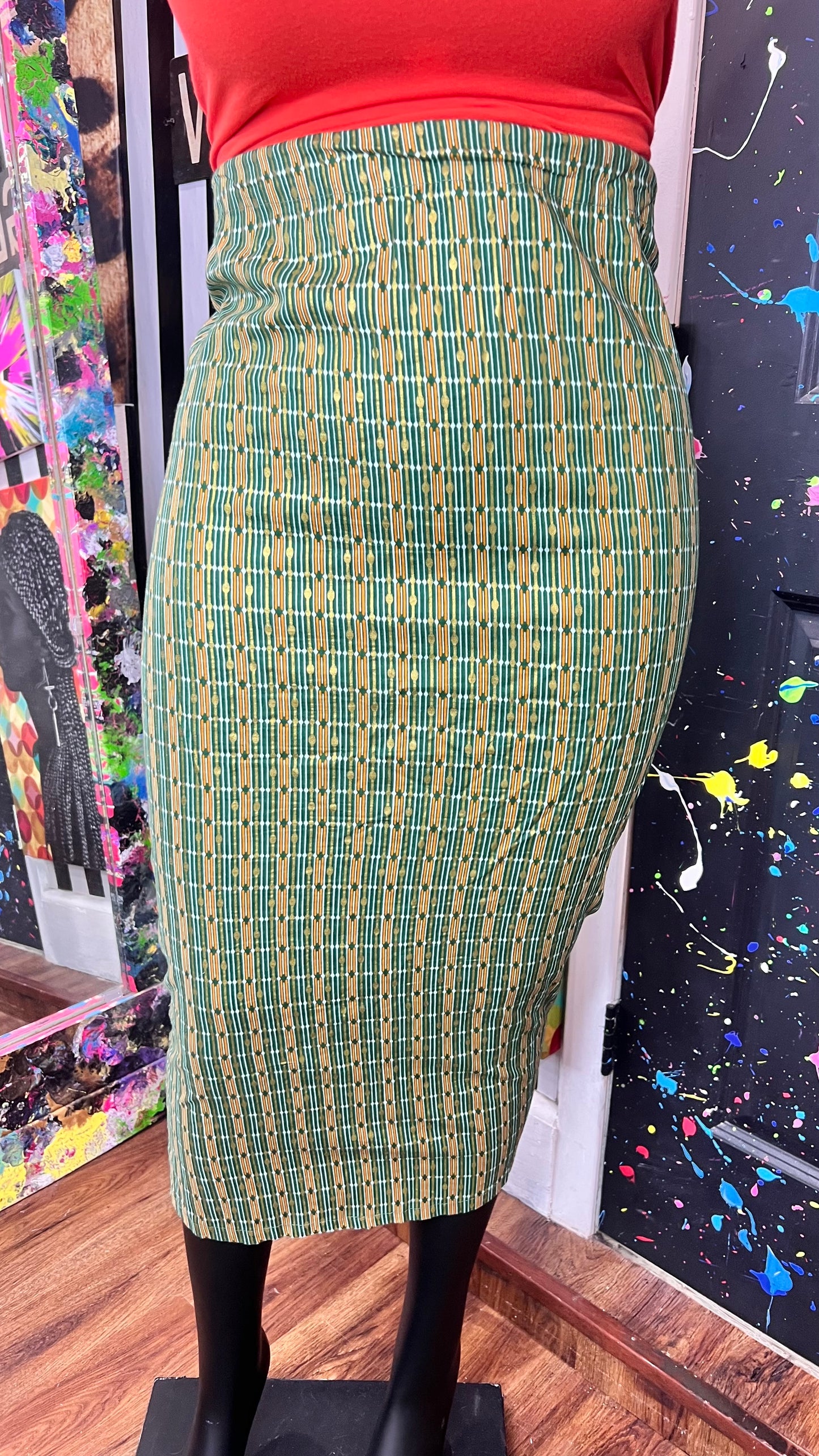 Vintage Authentic African Skirt Set (OS)