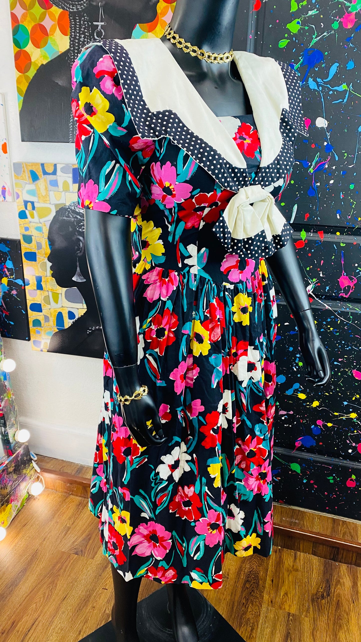 Vintage Short Sleeve Dress