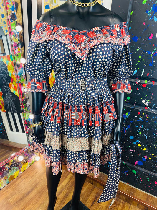 Vintage USA Handmade 4pc Mini Skirt Set