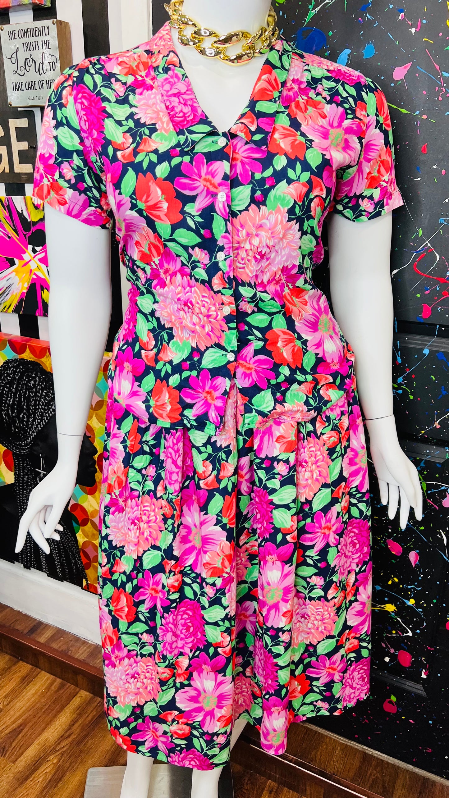 Vintage Floral Skirt Set (14)