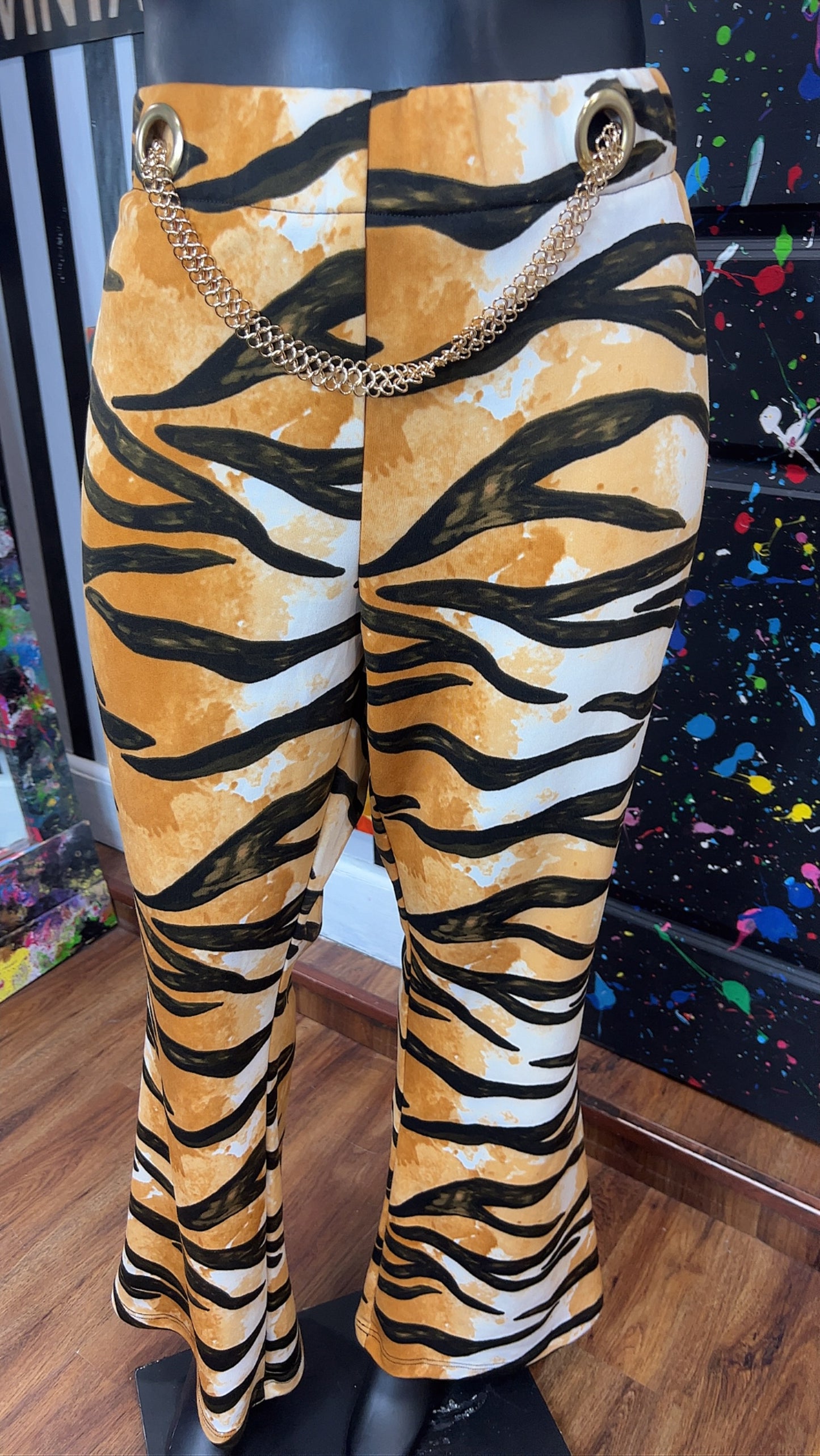Animal Print Flare Leg Pants -New w/Tags (20)