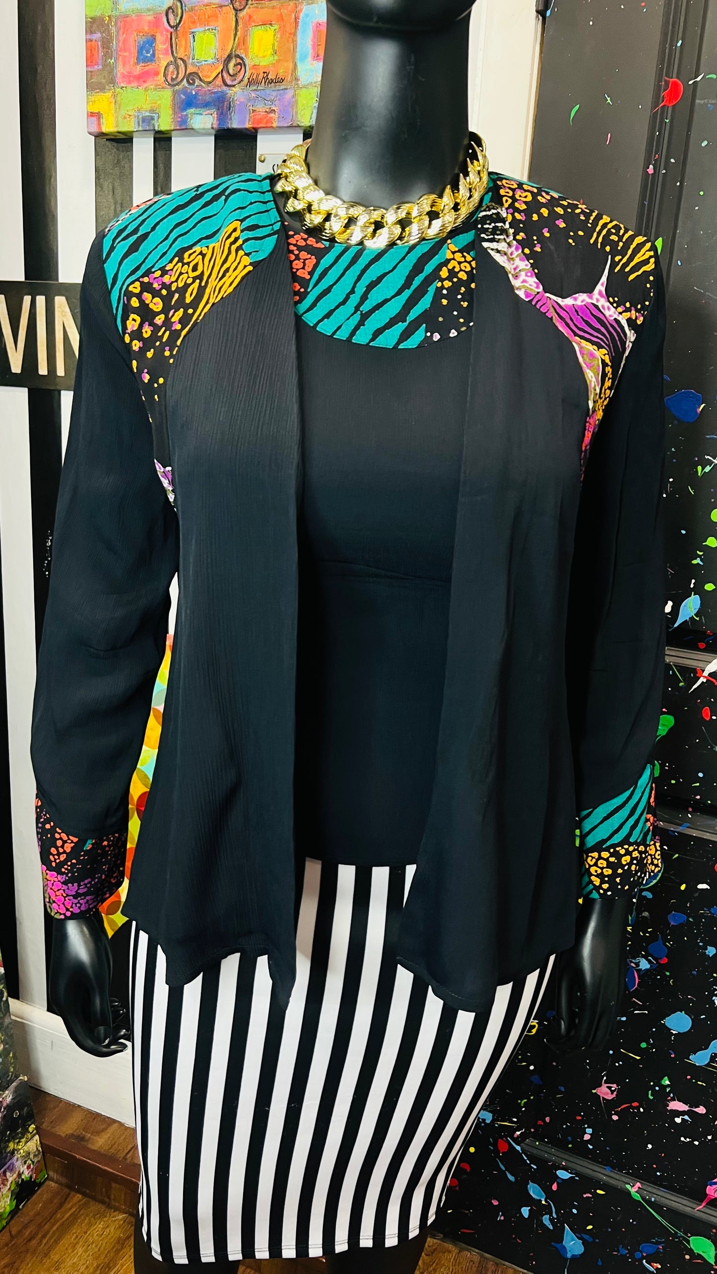 Vintage Abstract Blazer & Blouse Set (12/14)