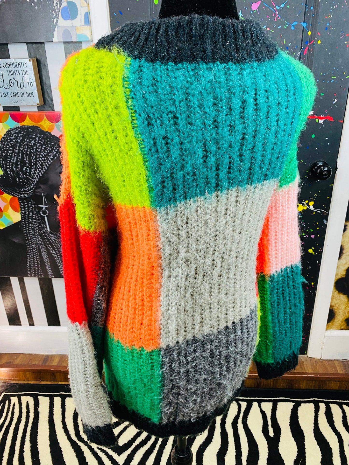 Vintage Knitted Colorblock Sweater