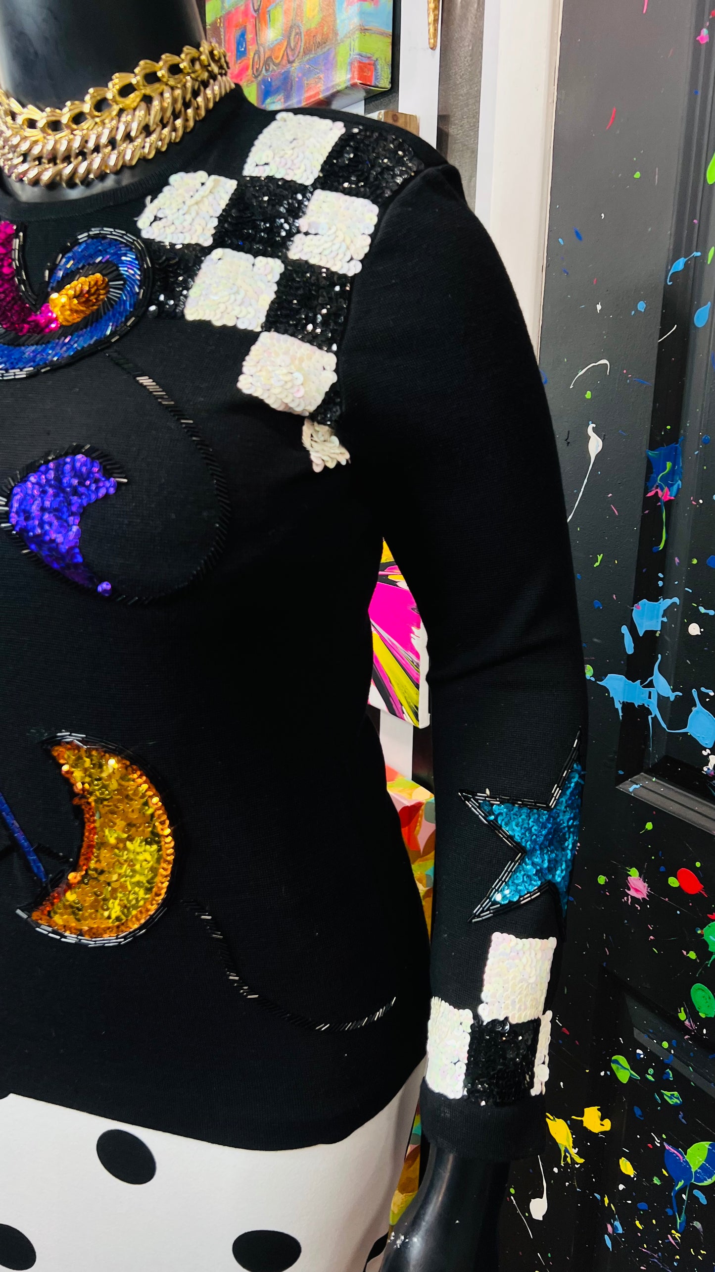 Vintage Sequin Sweater (12/14)