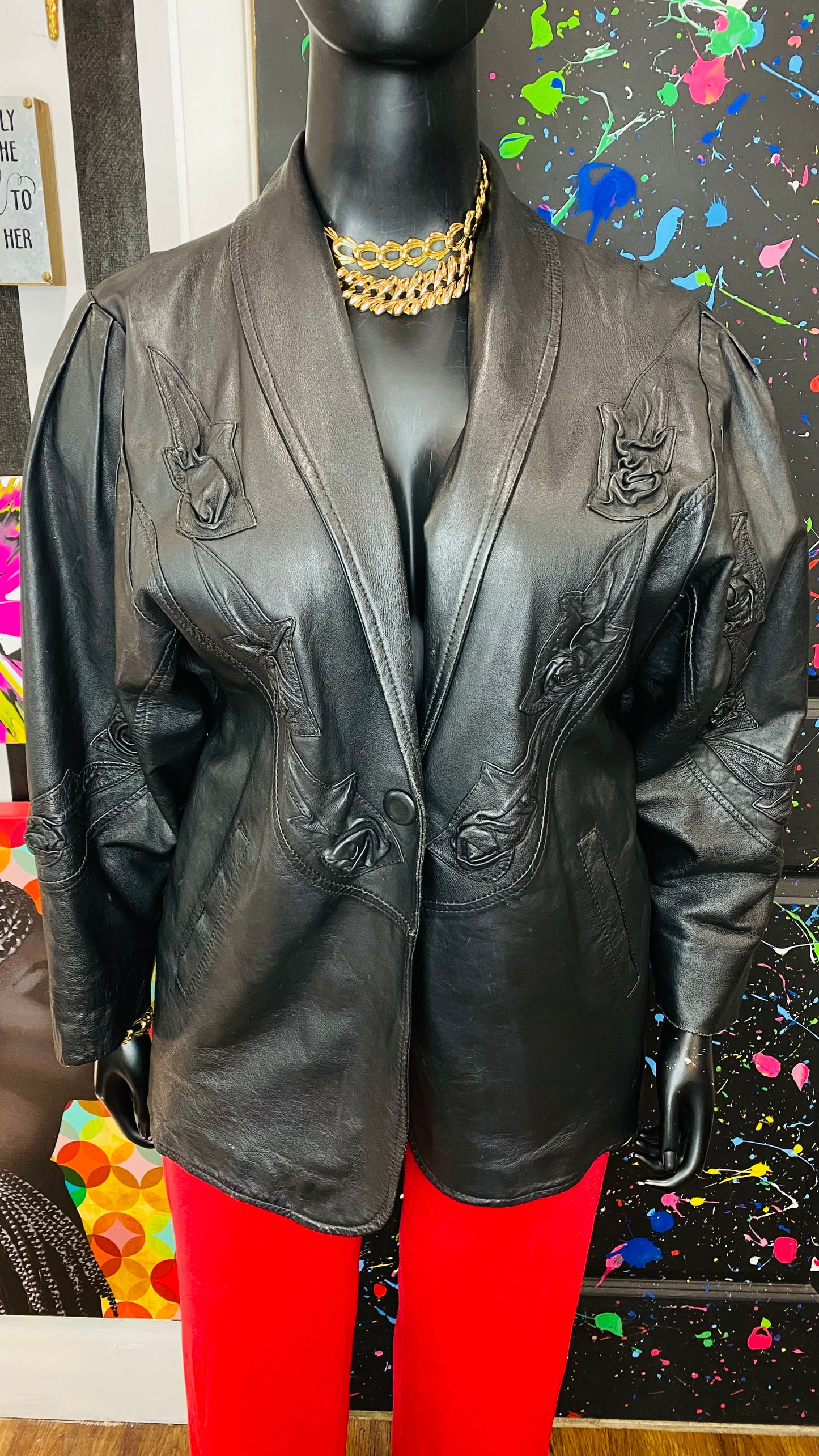 Vintage Rose Genuine Leather Jacket (16)