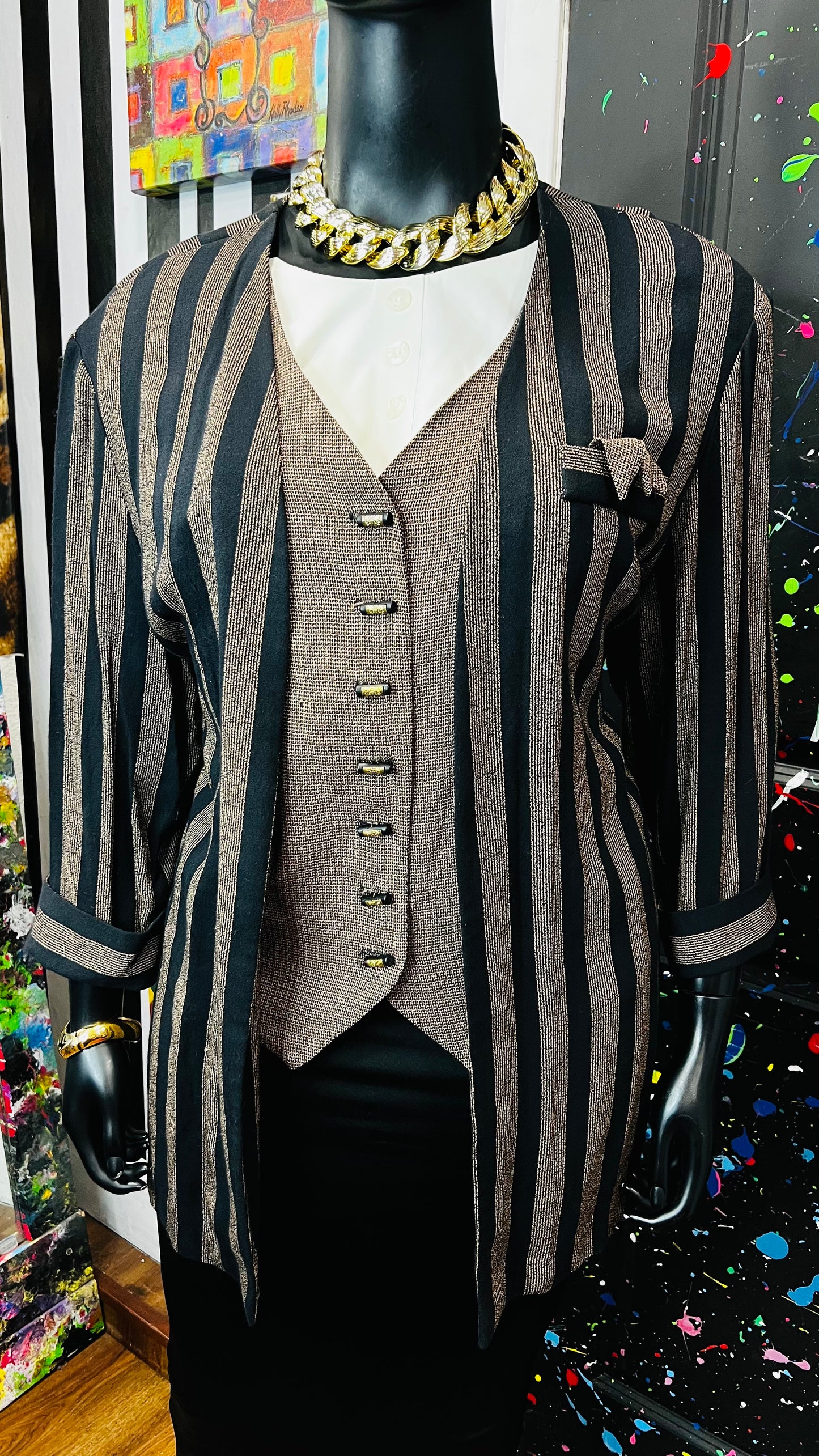 Vintage Blouse w/ Built in Vest (22W)