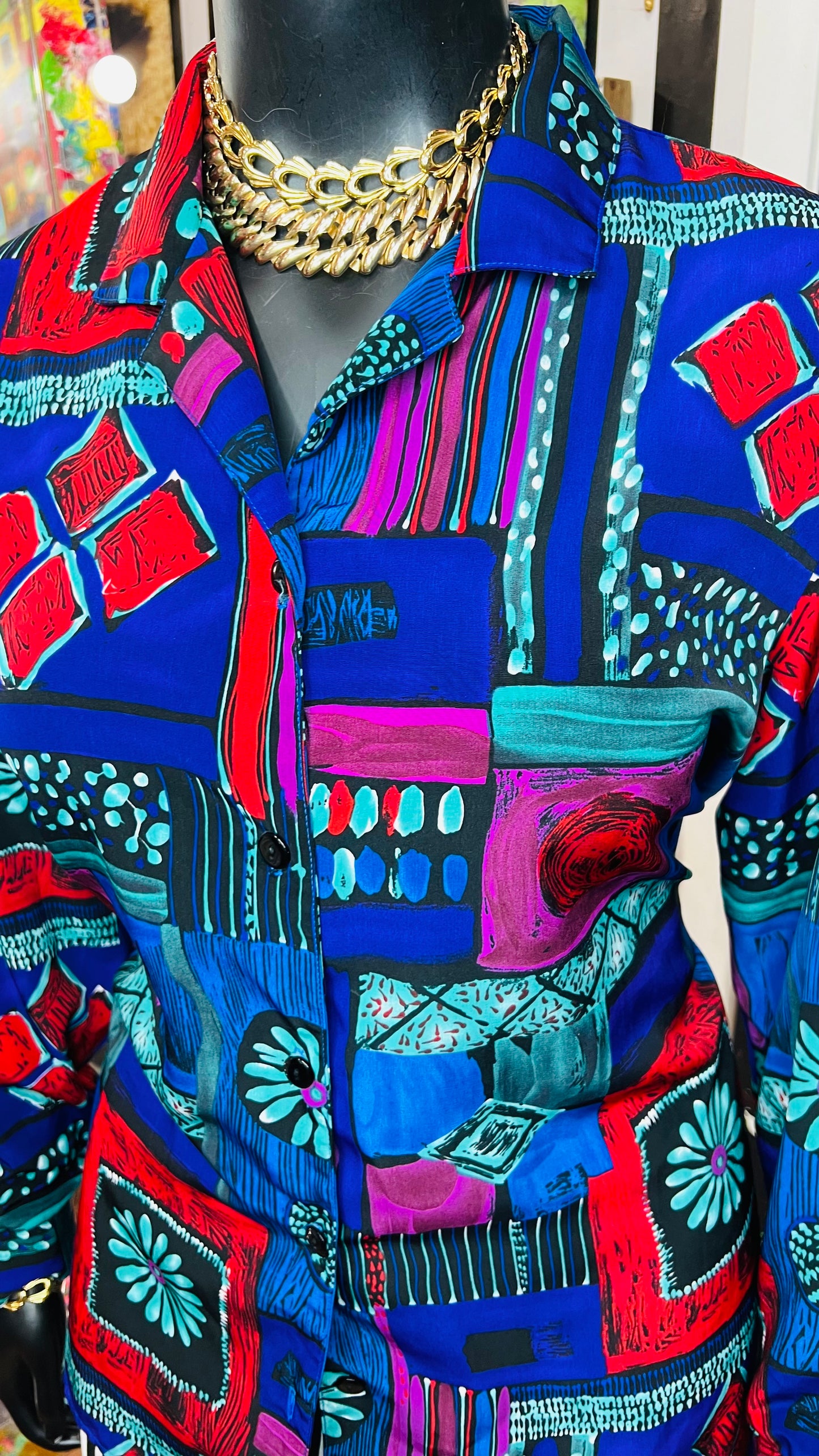 Vintage Abstract 90’s Blouse (20)