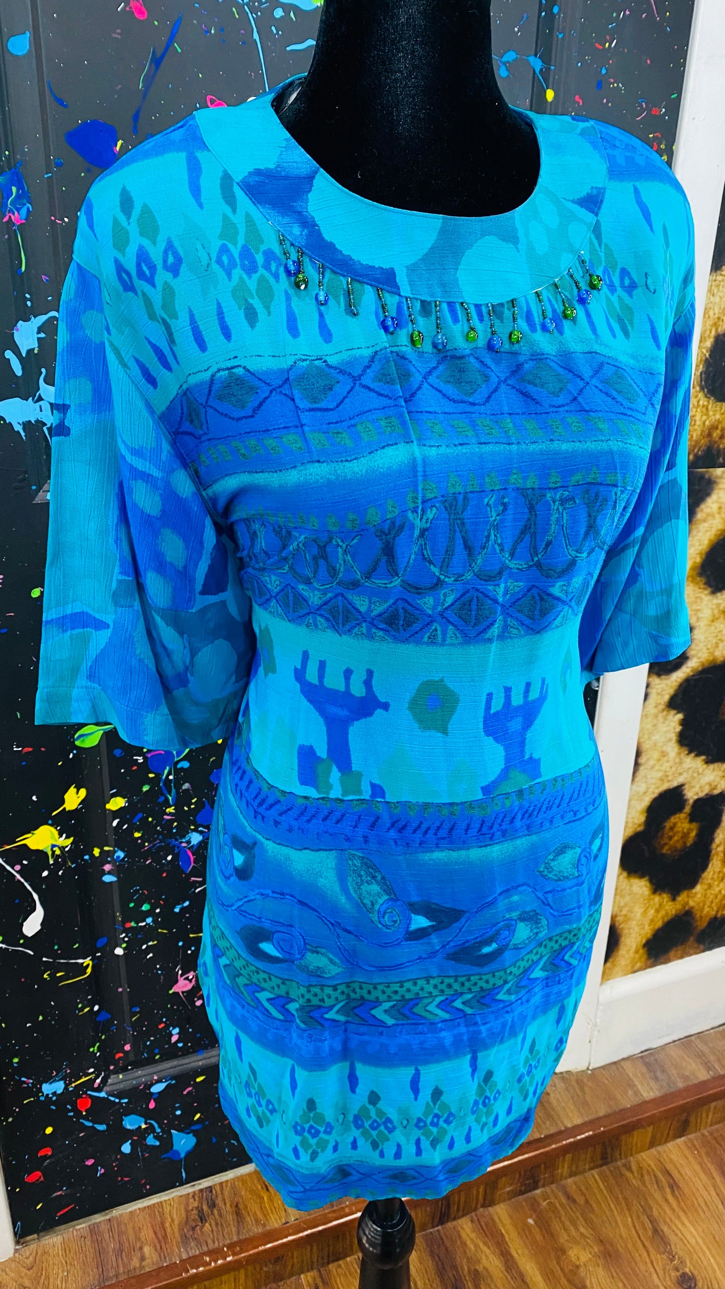 Vintage Carole Little Short Sleeve Blouse