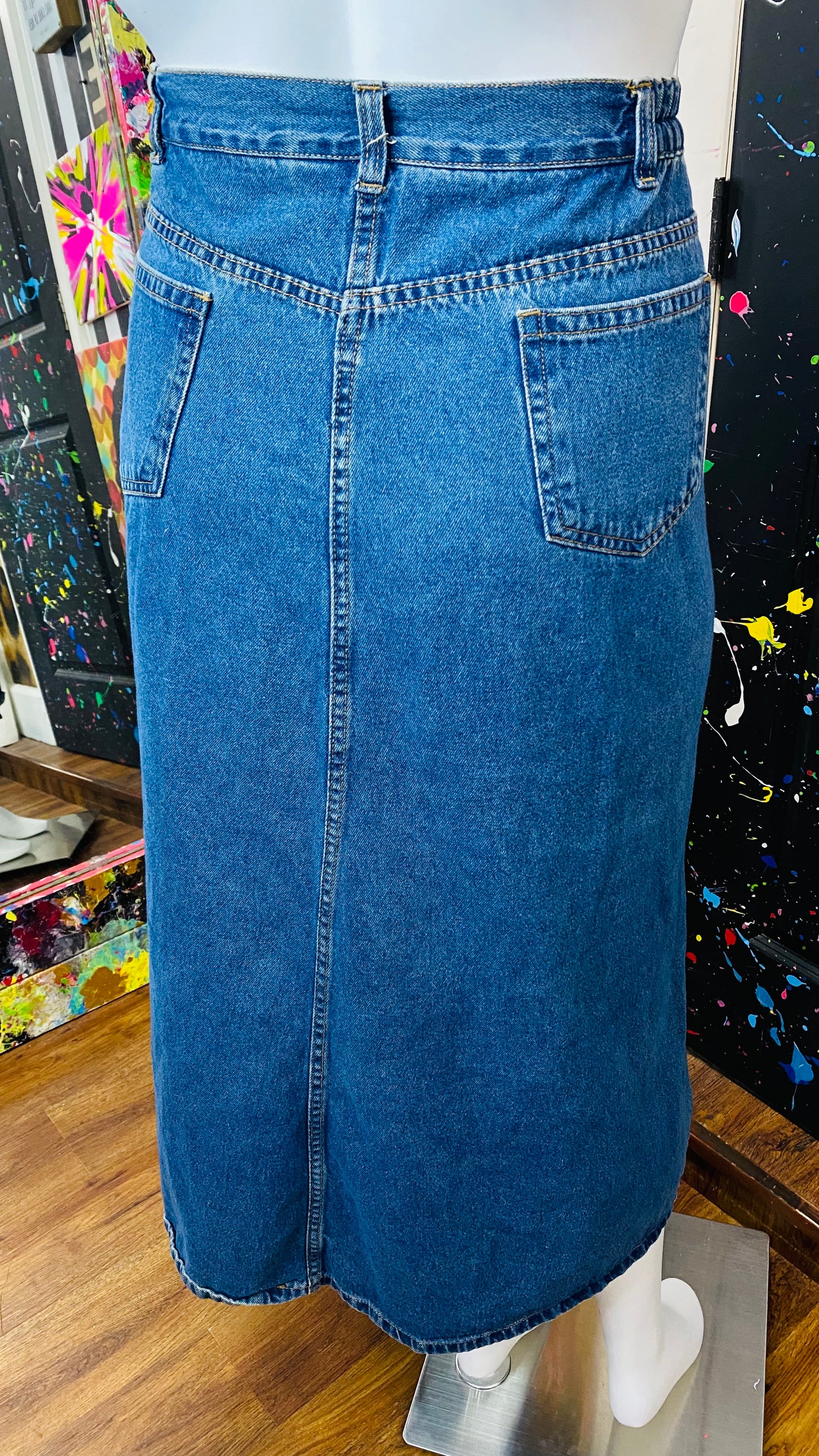 Vintage Denim Skirt (22W)